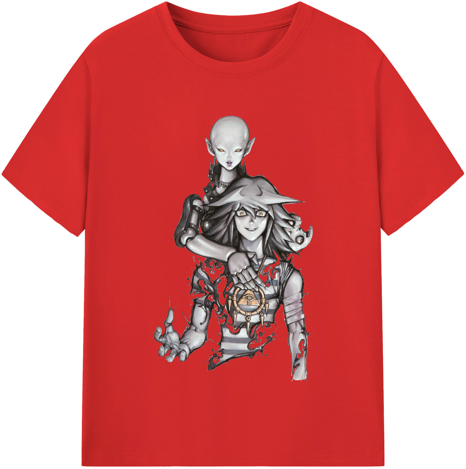 （画像用） 遊☆戯☆王 Yu-Gi-Oh! レディースカジュアルプリントTシャツ（綿100％）