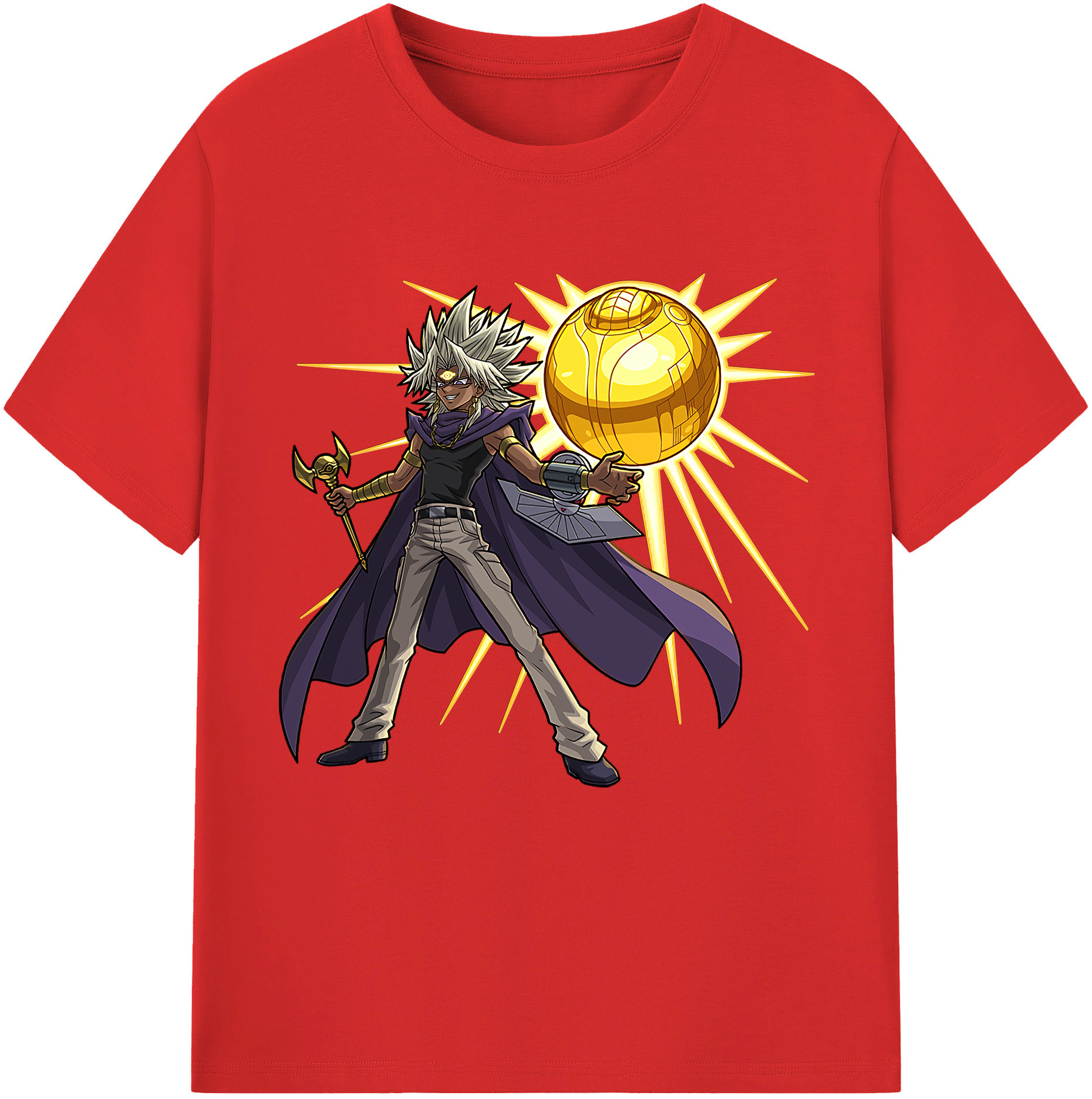 （画像用） 遊☆戯☆王 Yu-Gi-Oh! レディースカジュアルプリントTシャツ（綿100％）
