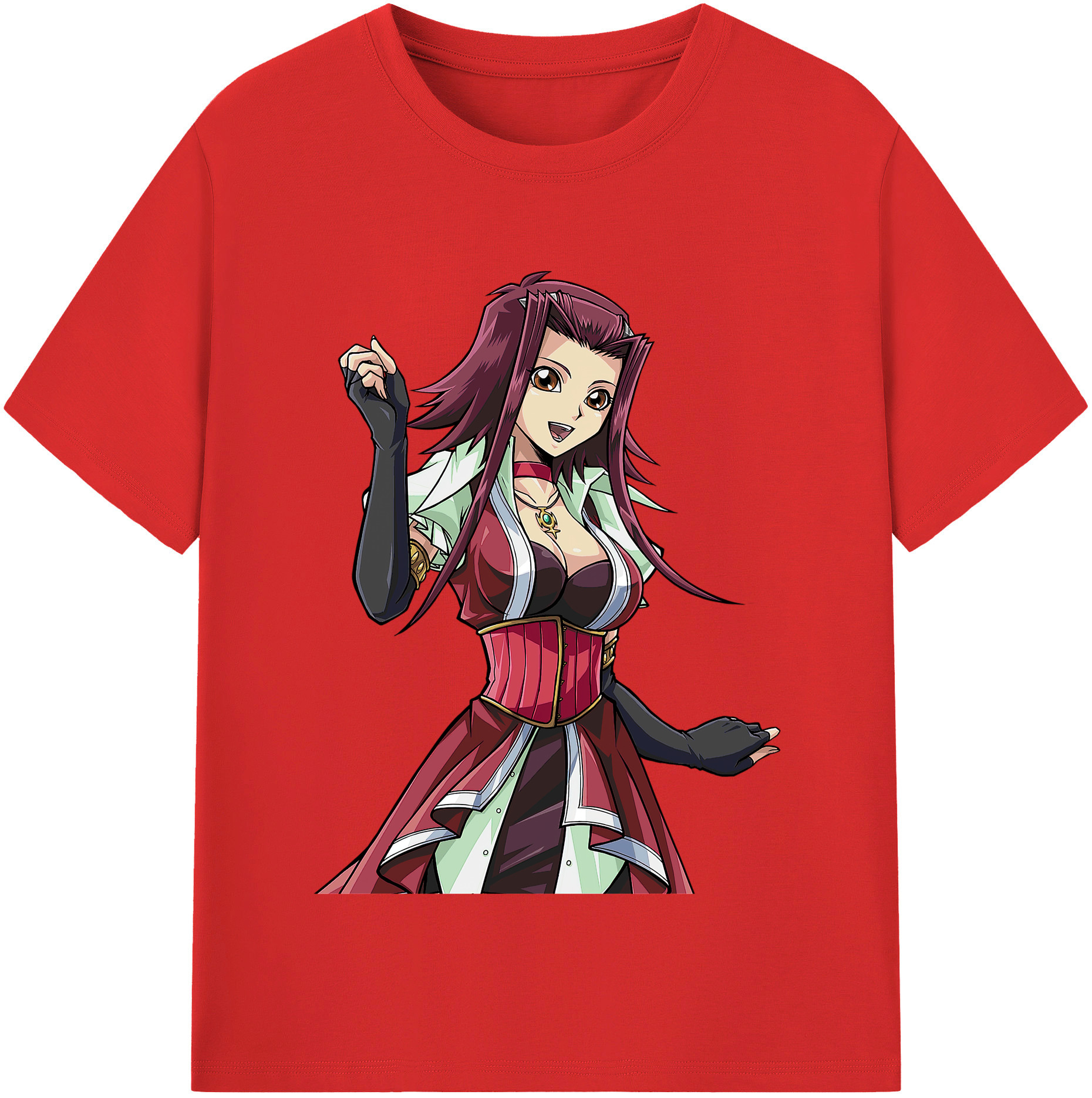 （画像用） 遊☆戯☆王 Yu-Gi-Oh! レディースカジュアルプリントTシャツ（綿100％）