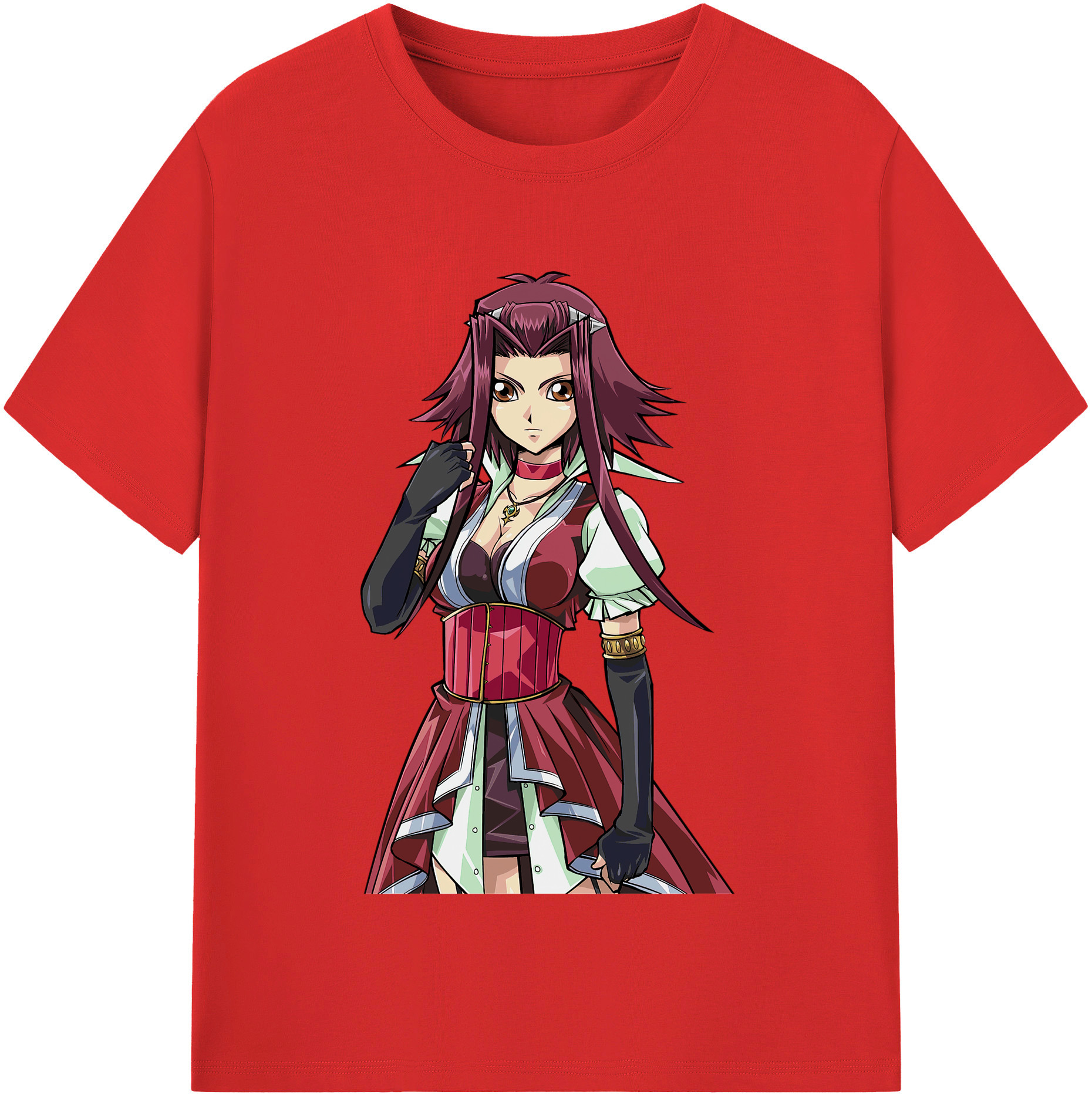 （画像用） 遊☆戯☆王 Yu-Gi-Oh! レディースカジュアルプリントTシャツ（綿100％）