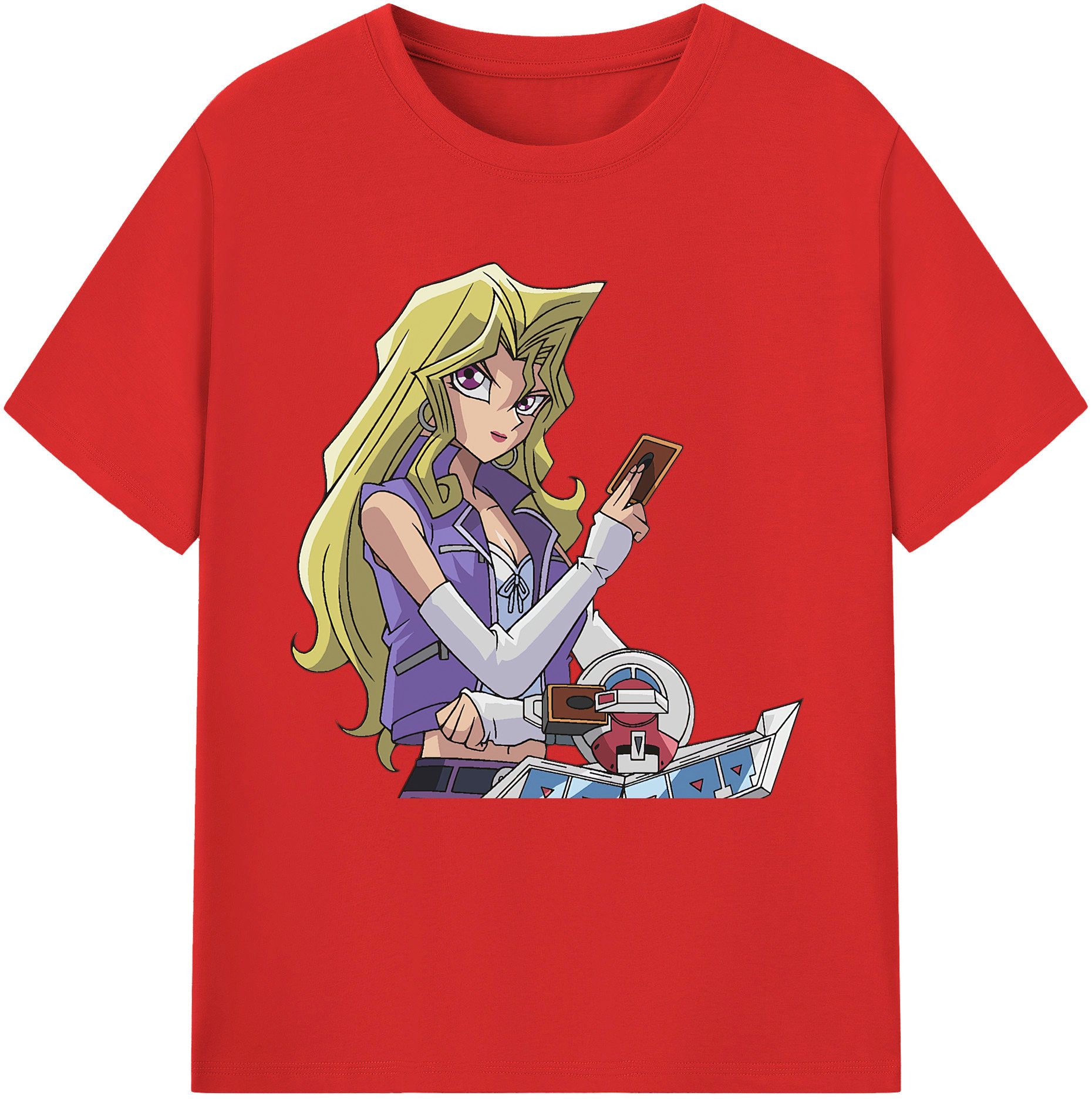 （画像用） 遊☆戯☆王 Yu-Gi-Oh! レディースカジュアルプリントTシャツ（綿100％）