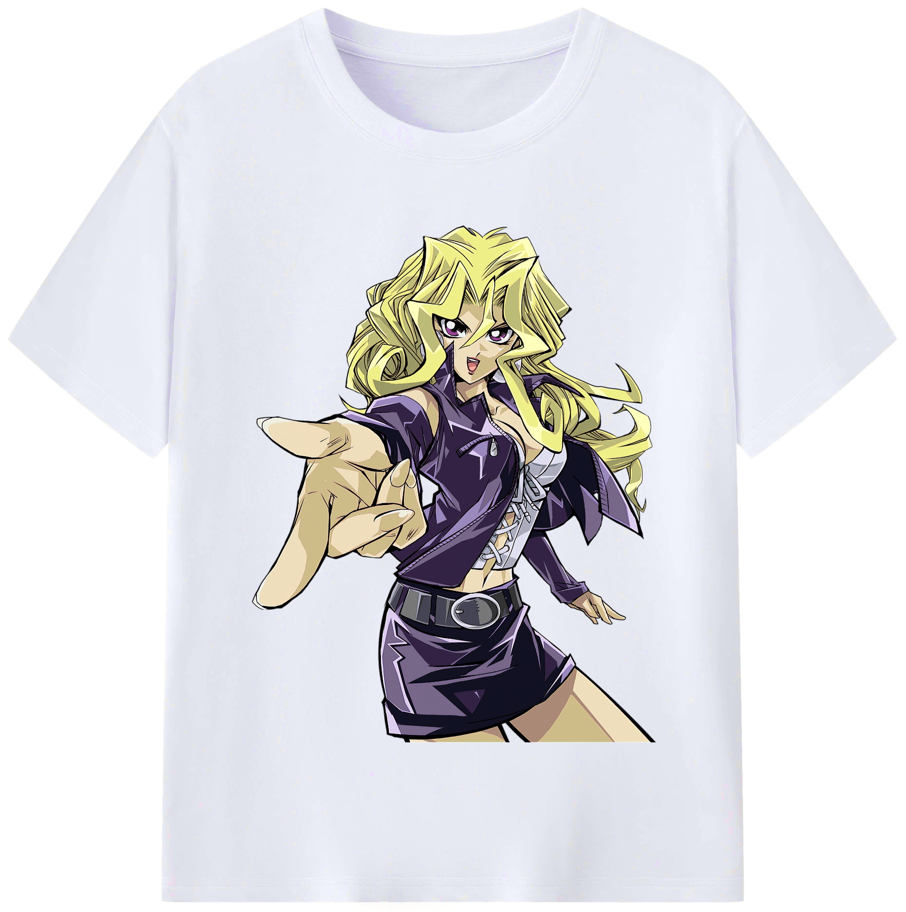 （画像用） 遊☆戯☆王 Yu-Gi-Oh! レディースカジュアルプリントTシャツ（綿100％）