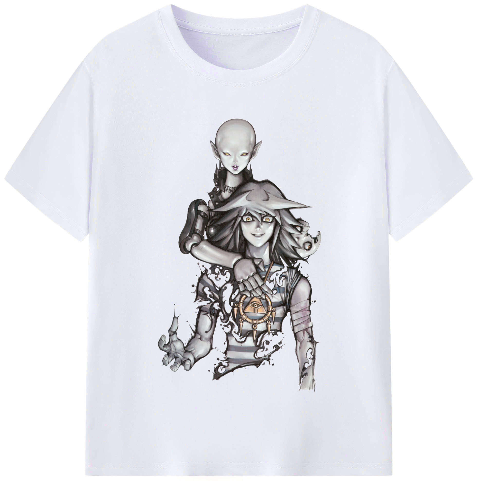 （画像用） 遊☆戯☆王 Yu-Gi-Oh! レディースカジュアルプリントTシャツ（綿100％）