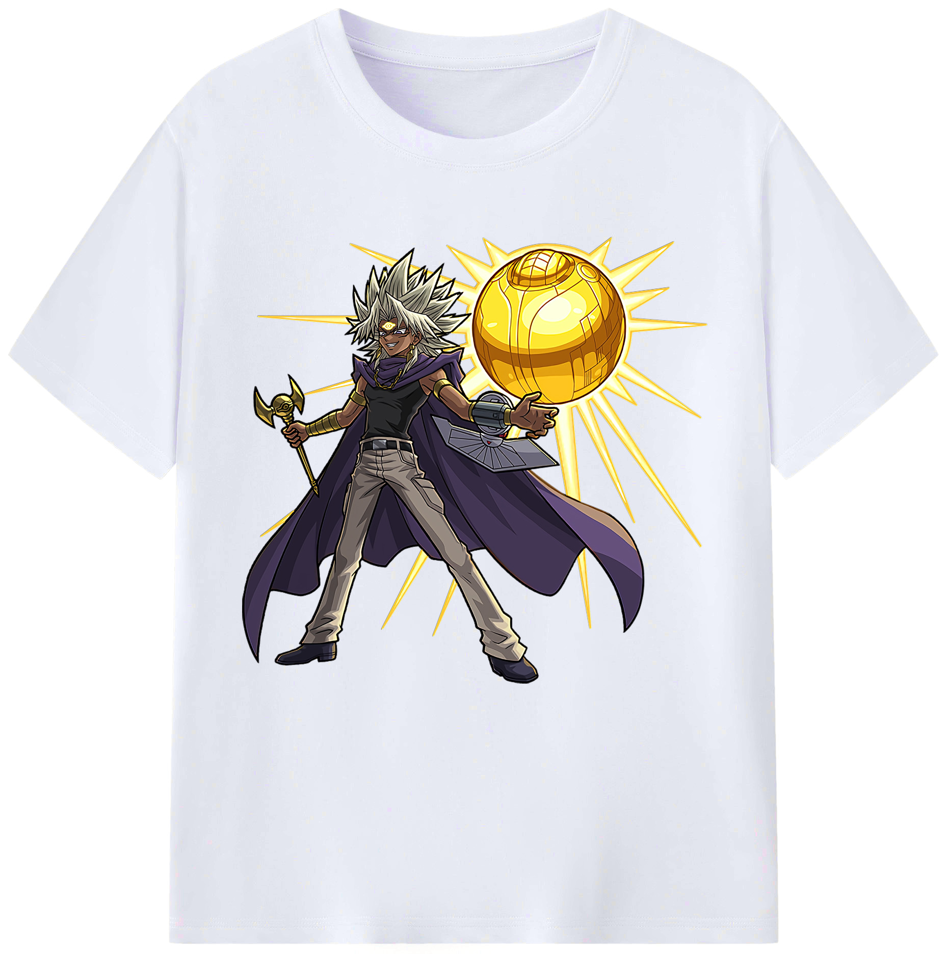（画像用） 遊☆戯☆王 Yu-Gi-Oh! レディースカジュアルプリントTシャツ（綿100％）