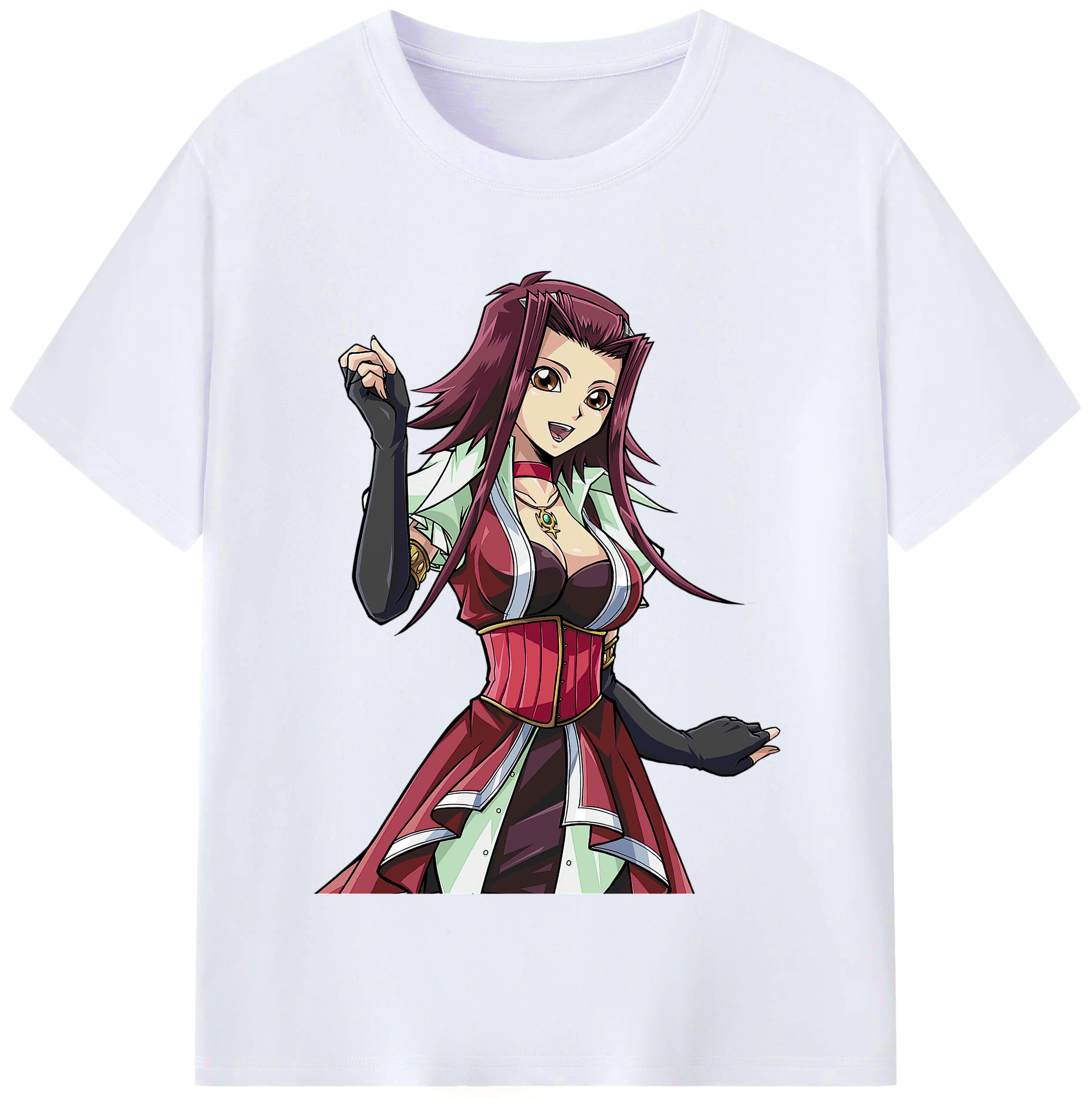（画像用） 遊☆戯☆王 Yu-Gi-Oh! レディースカジュアルプリントTシャツ（綿100％）