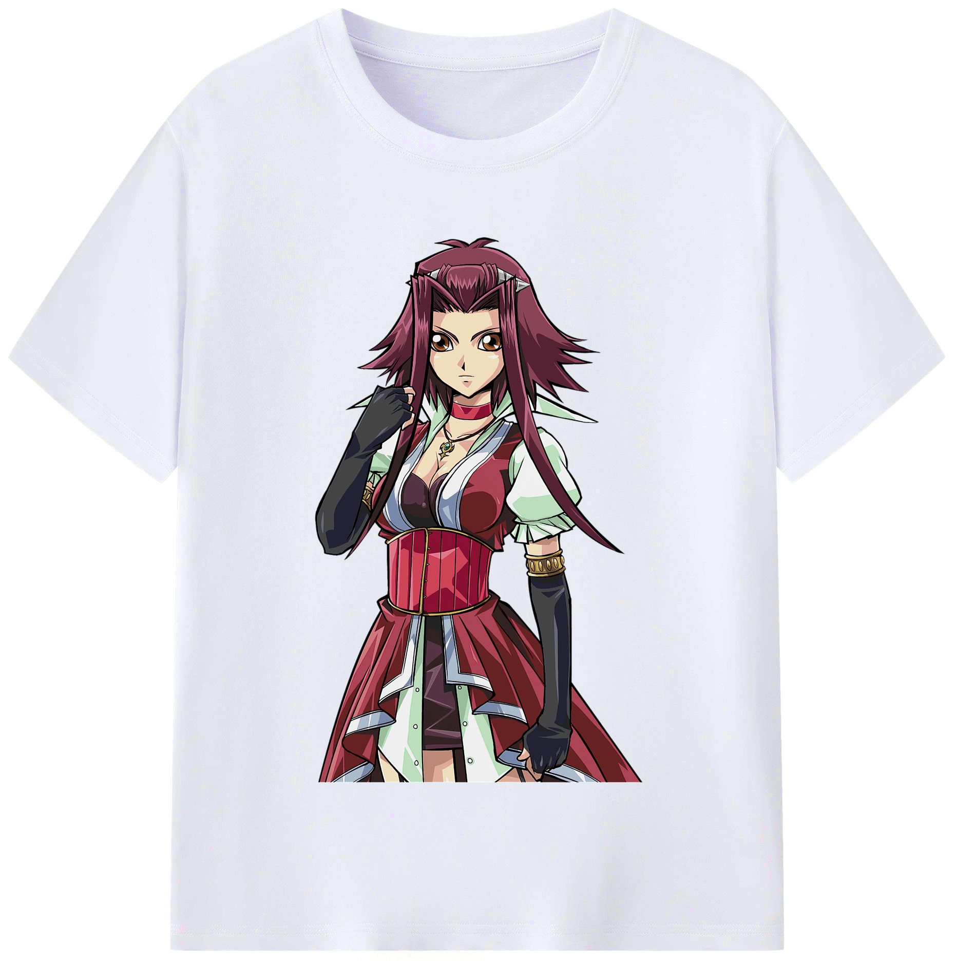 （画像用） 遊☆戯☆王 Yu-Gi-Oh! レディースカジュアルプリントTシャツ（綿100％）