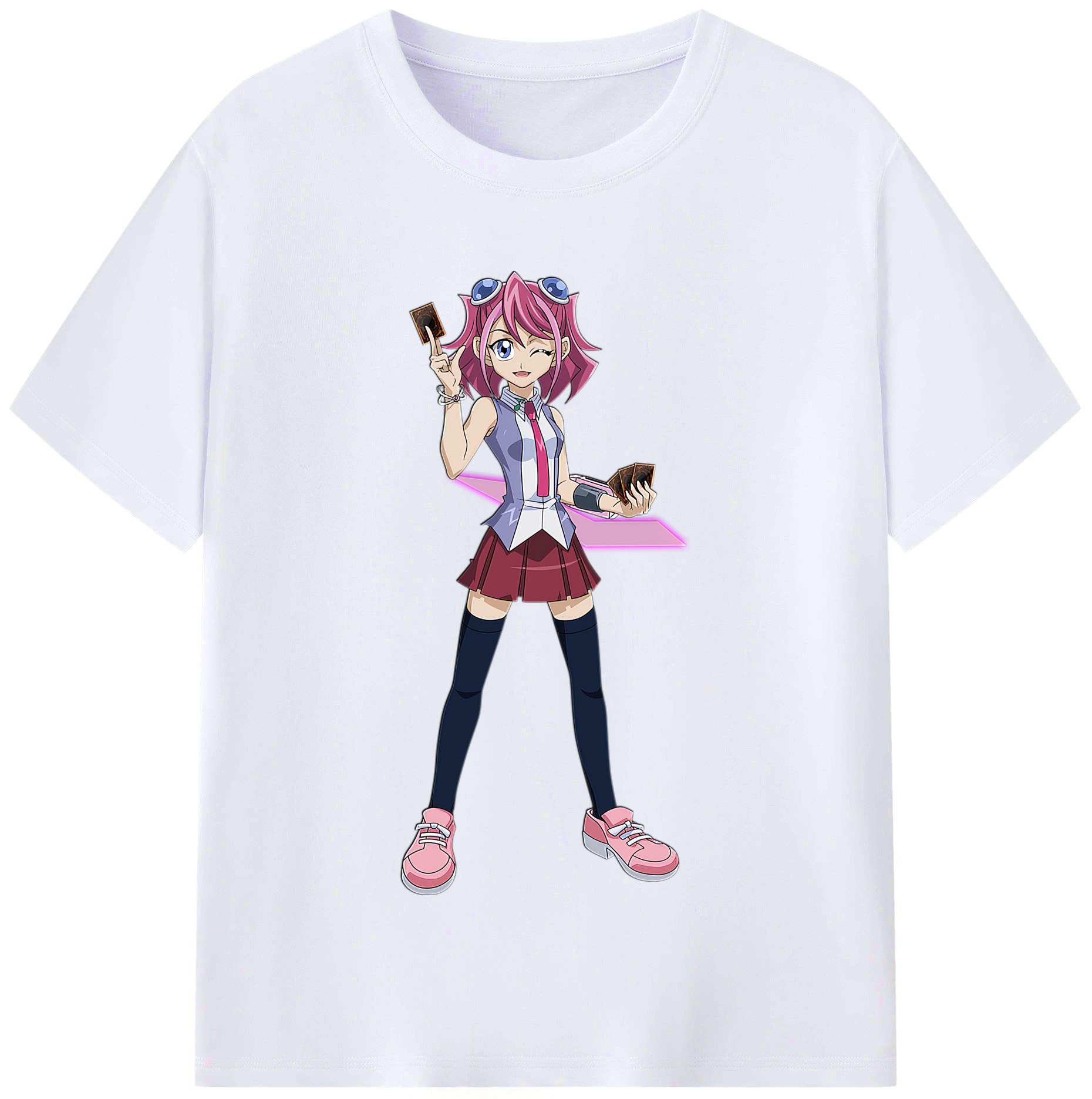 （画像用） 遊☆戯☆王 Yu-Gi-Oh! レディースカジュアルプリントTシャツ（綿100％）
