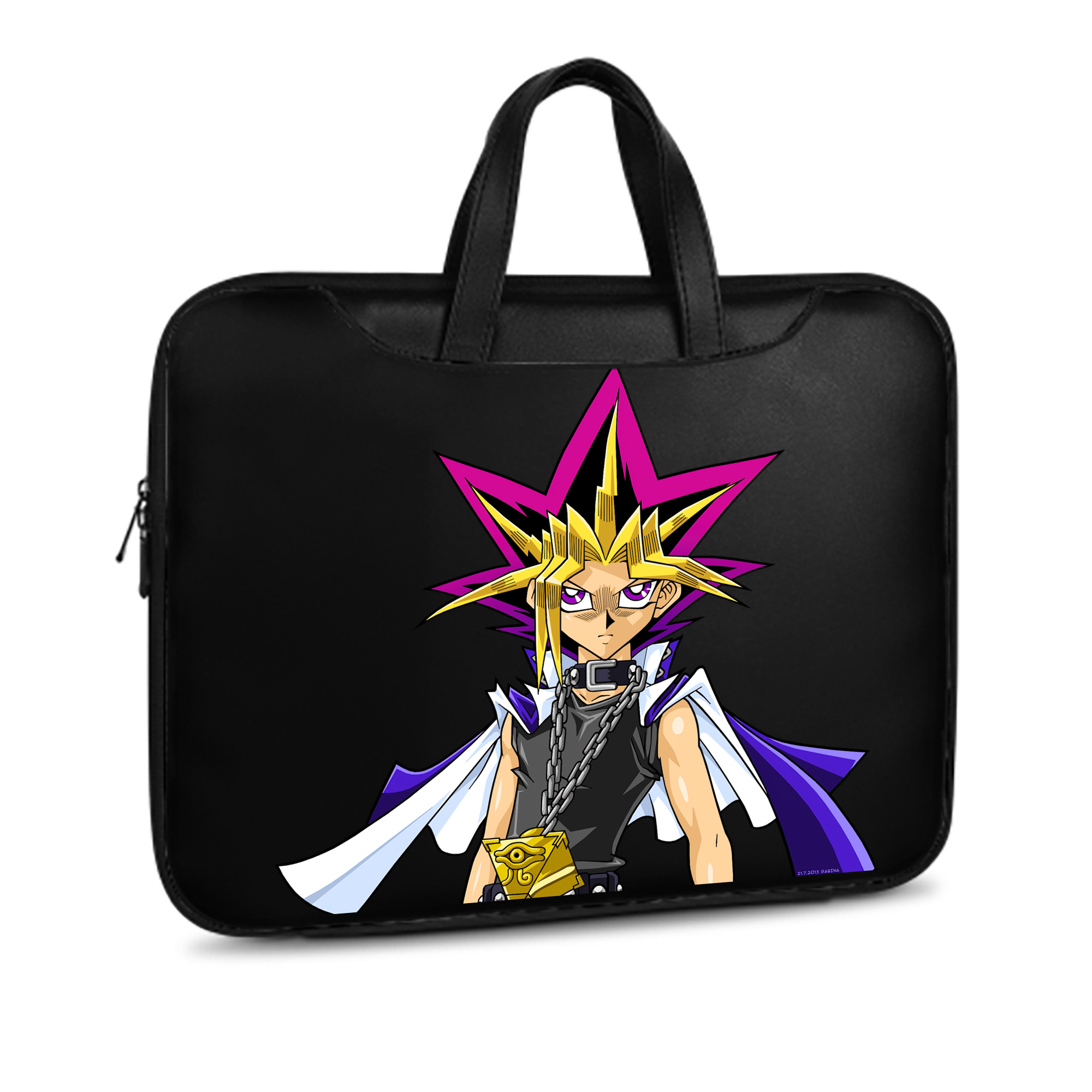 （画像用） 遊☆戯☆王 Yu-Gi-Oh! レザーラップトップバッグ　ノートパソコンケース