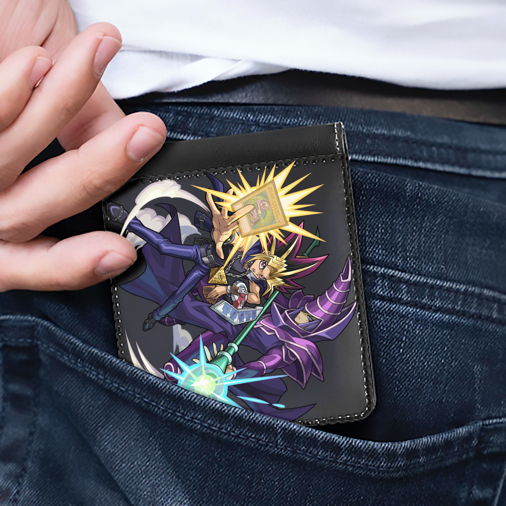 （画像用） 遊☆戯☆王 Yu-Gi-Oh! 二つ折り革財布