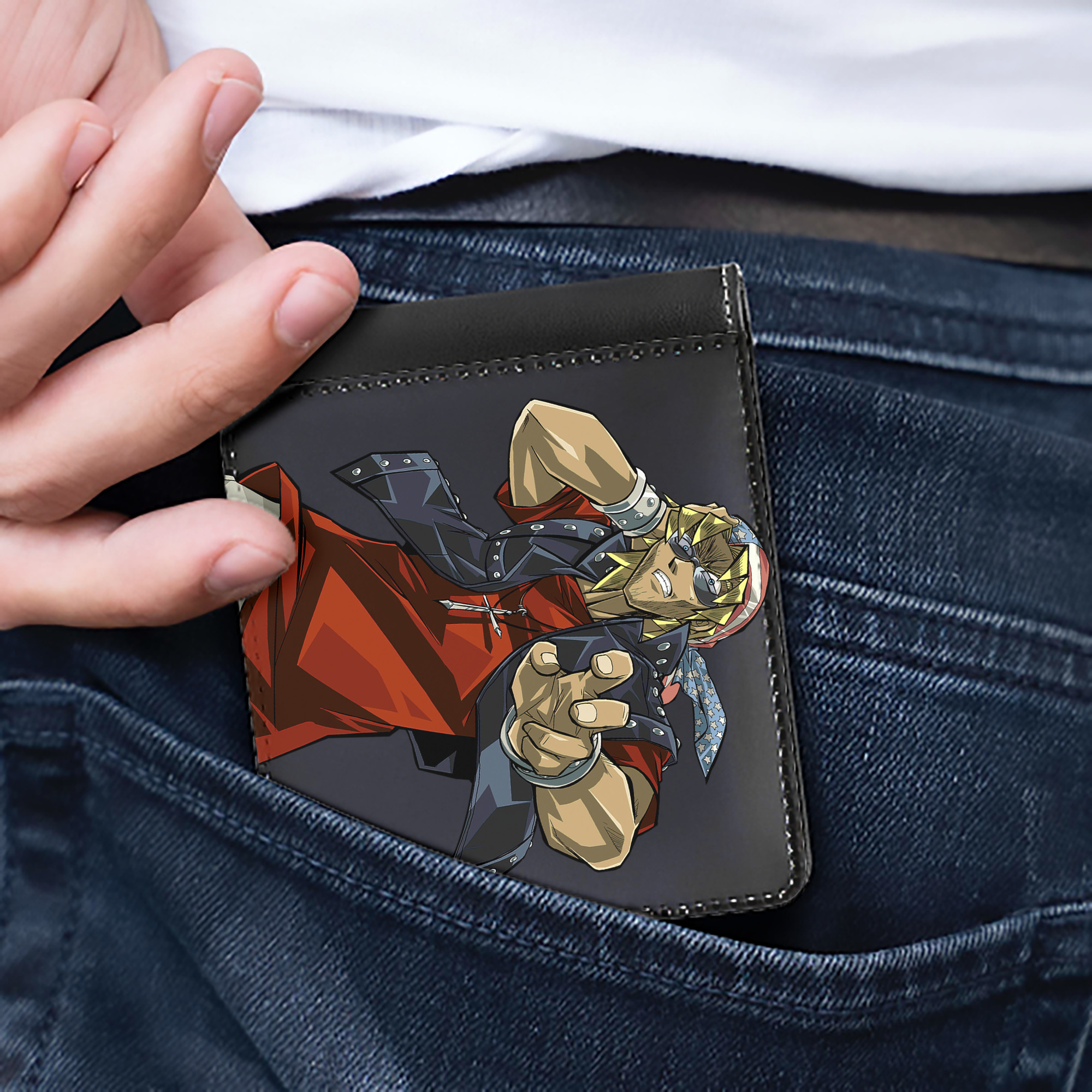 （画像用） 遊☆戯☆王 Yu-Gi-Oh! 二つ折り革財布