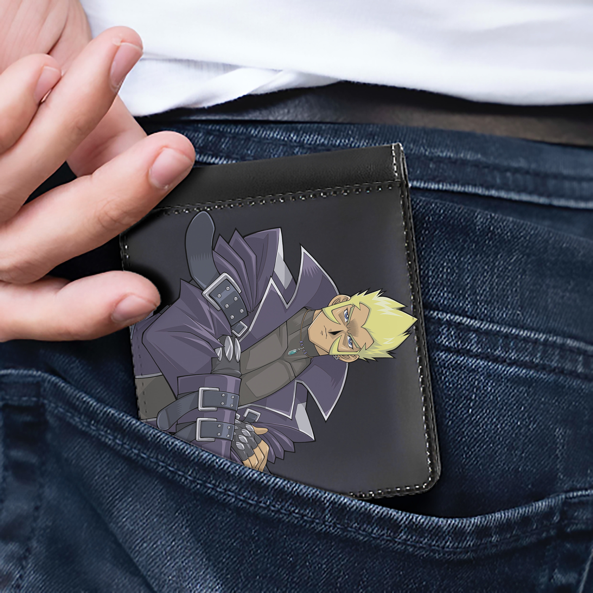 （画像用） 遊☆戯☆王 Yu-Gi-Oh! 二つ折り革財布