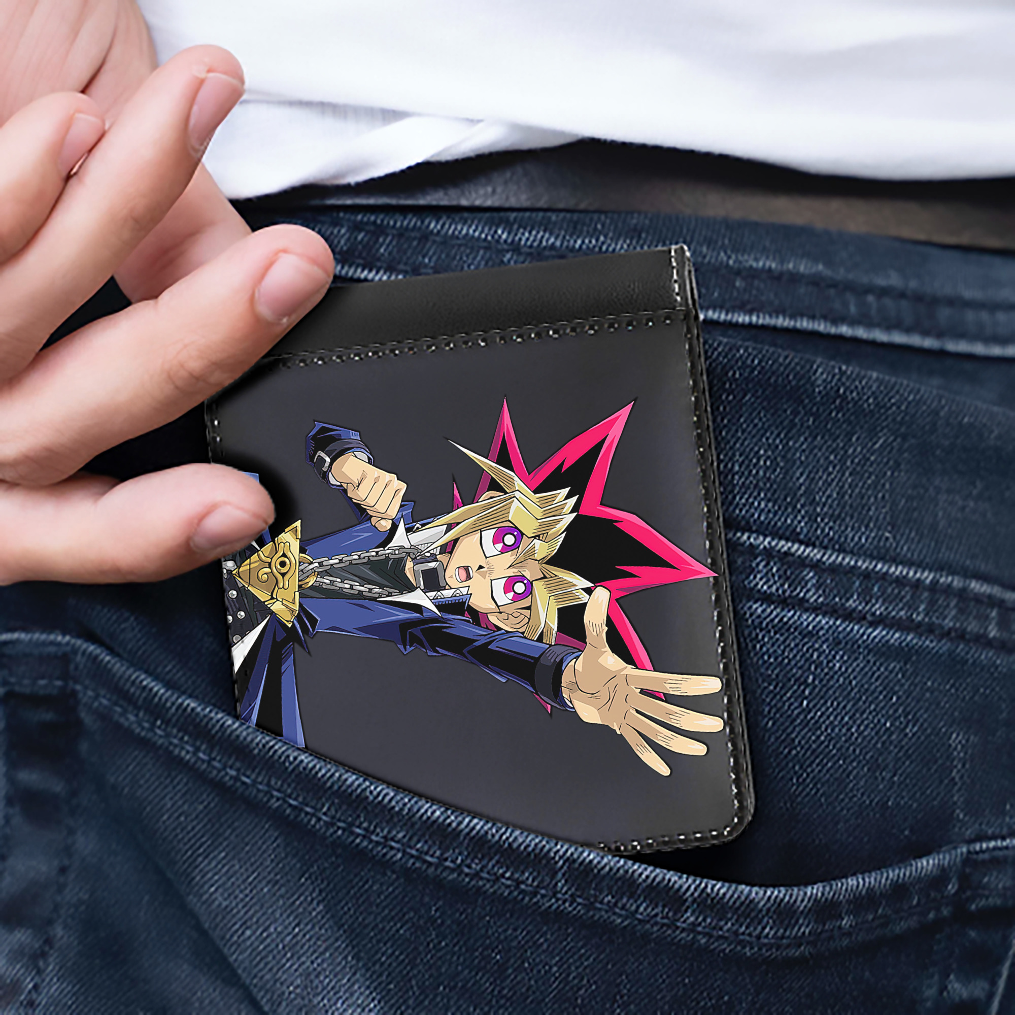 （画像用） 遊☆戯☆王 Yu-Gi-Oh! 二つ折り革財布