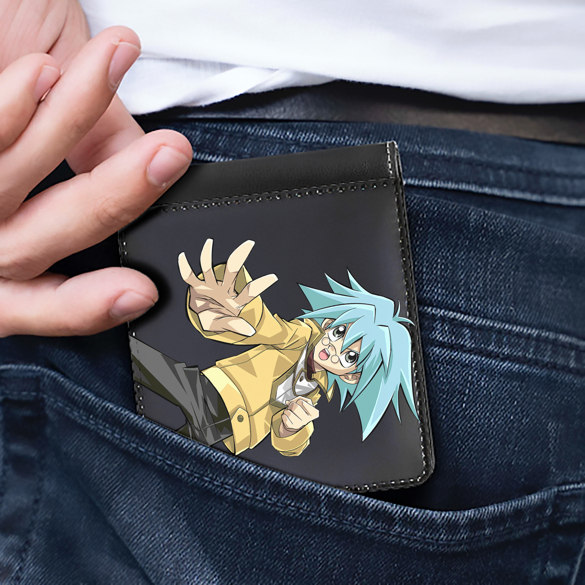 （画像用） 遊☆戯☆王 Yu-Gi-Oh! 二つ折り革財布