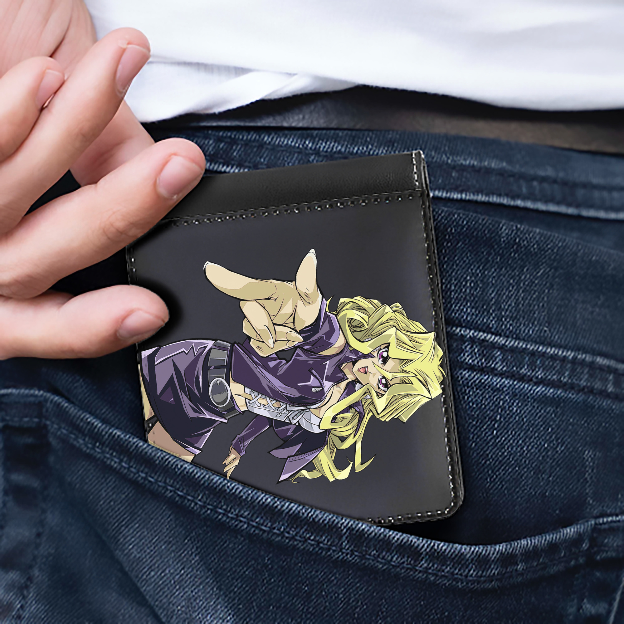 （画像用） 遊☆戯☆王 Yu-Gi-Oh! 二つ折り革財布
