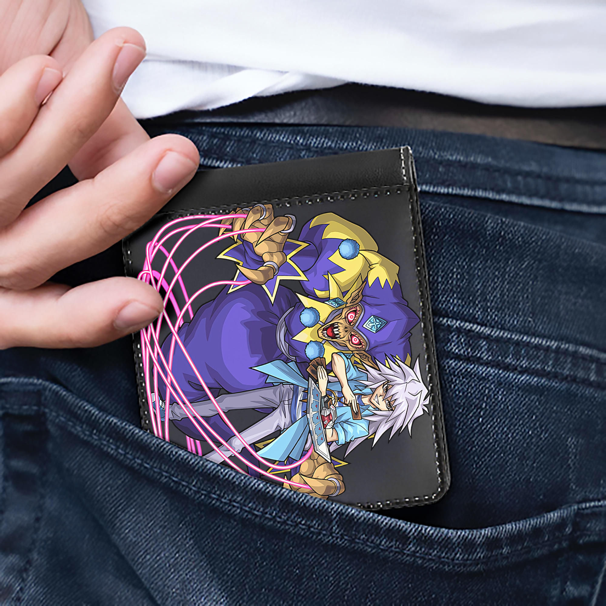 （画像用） 遊☆戯☆王 Yu-Gi-Oh! 二つ折り革財布