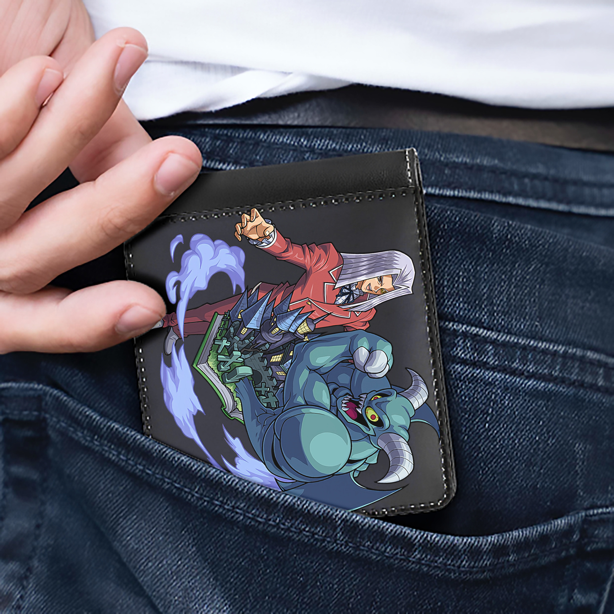 （画像用） 遊☆戯☆王 Yu-Gi-Oh! 二つ折り革財布