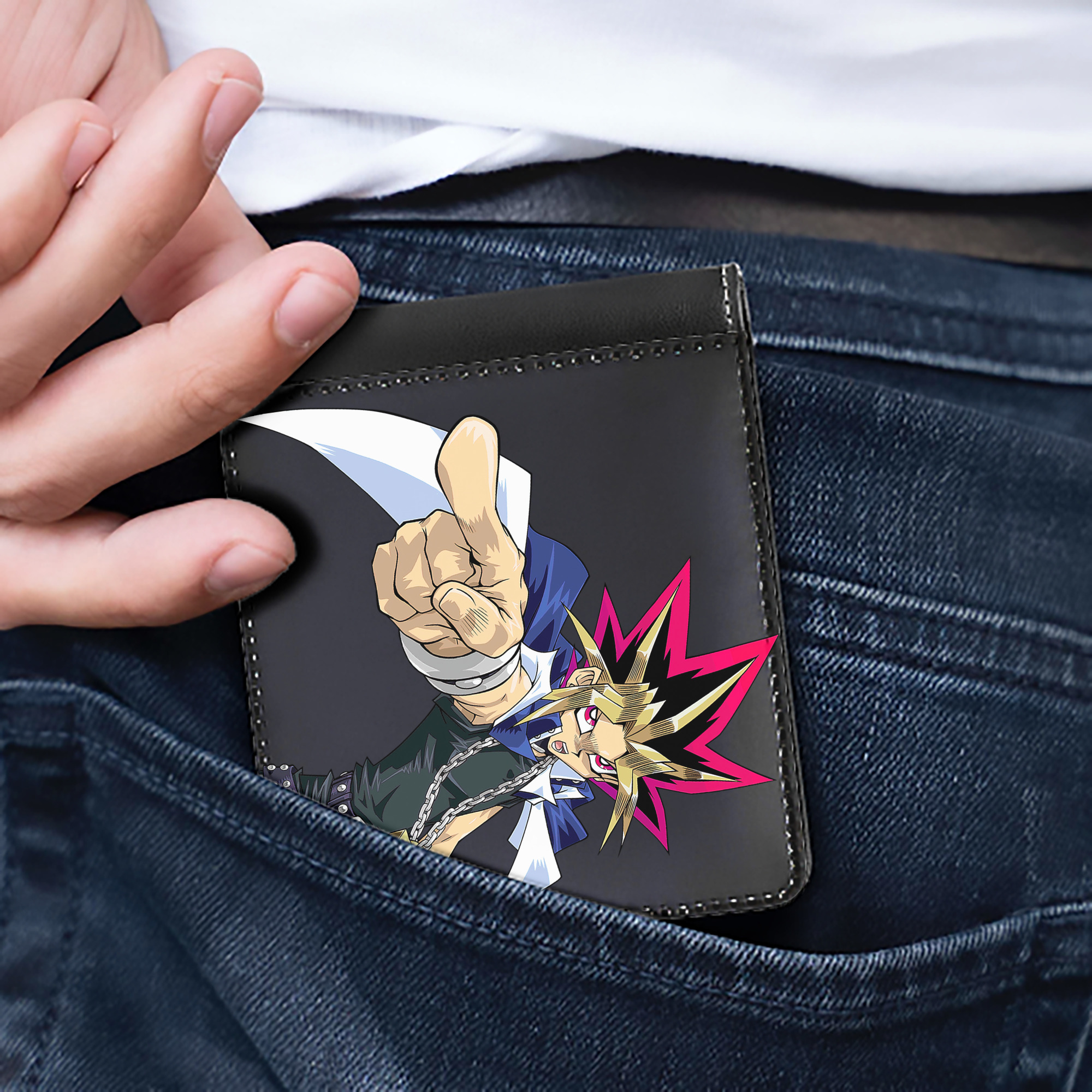 （画像用） 遊☆戯☆王 Yu-Gi-Oh! 二つ折り革財布