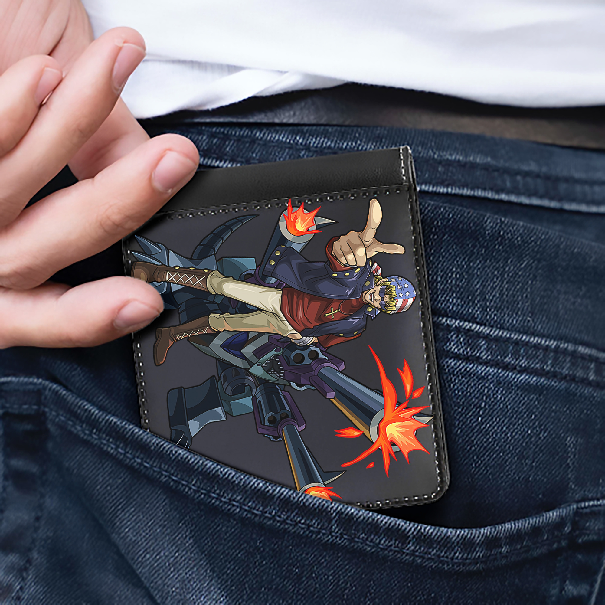 （画像用） 遊☆戯☆王 Yu-Gi-Oh! 二つ折り革財布