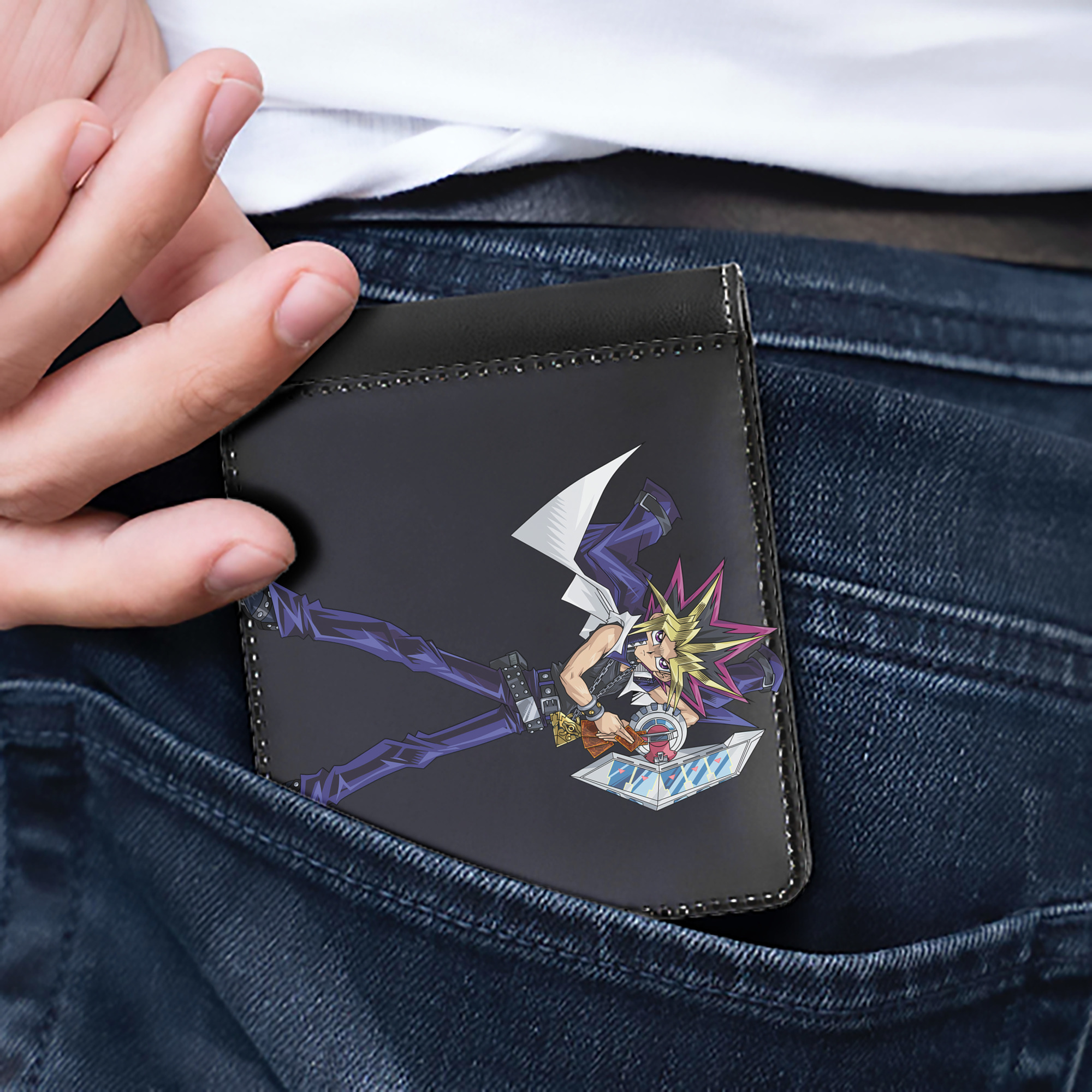 （画像用） 遊☆戯☆王 Yu-Gi-Oh! 二つ折り革財布