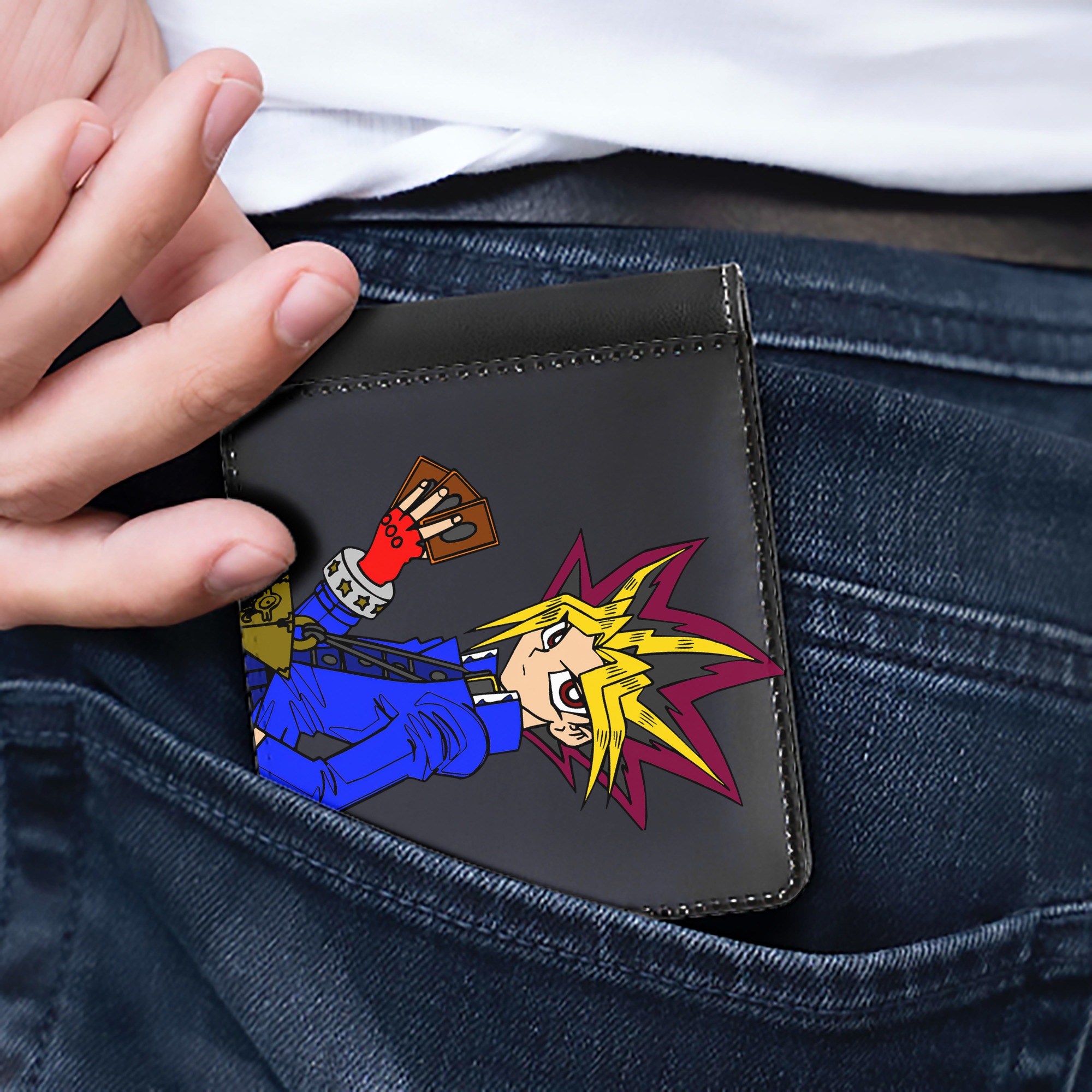 （画像用） 遊☆戯☆王 Yu-Gi-Oh! 二つ折り革財布