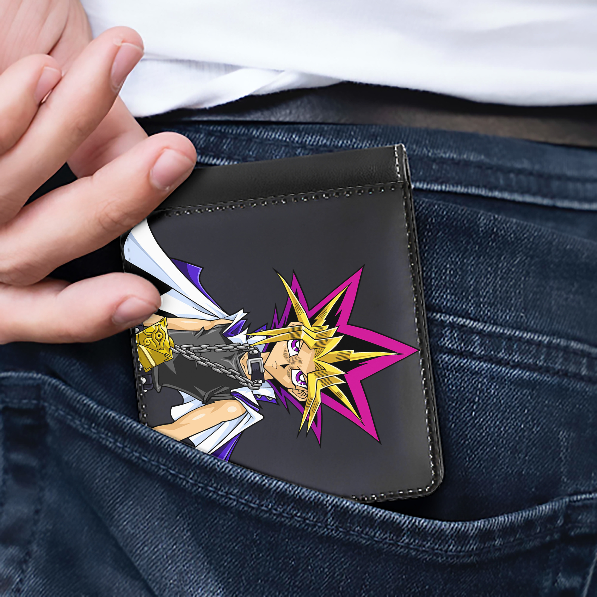 （画像用） 遊☆戯☆王 Yu-Gi-Oh! 二つ折り革財布