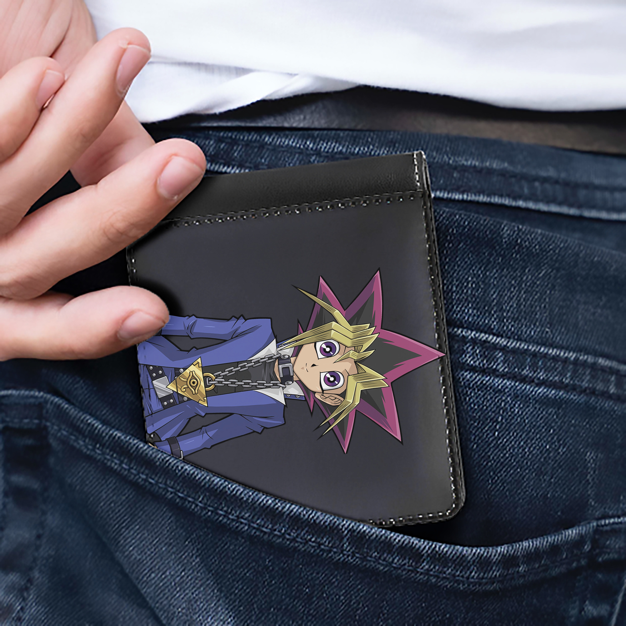 （画像用） 遊☆戯☆王 Yu-Gi-Oh! 二つ折り革財布