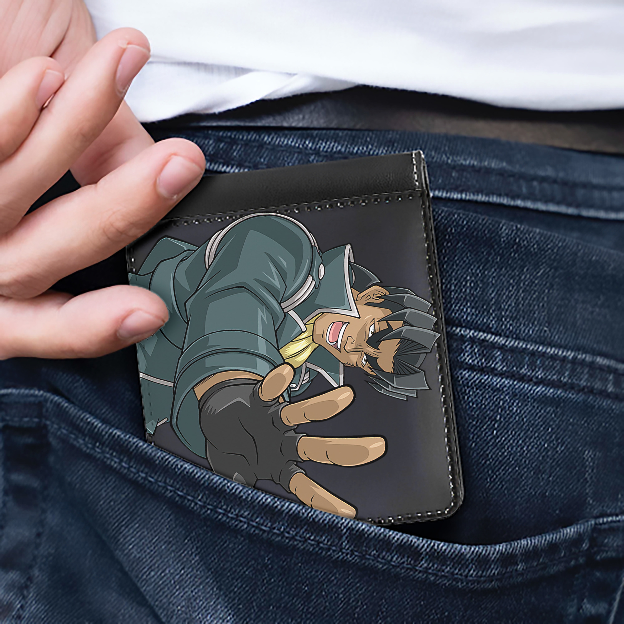 （画像用） 遊☆戯☆王 Yu-Gi-Oh! 二つ折り革財布