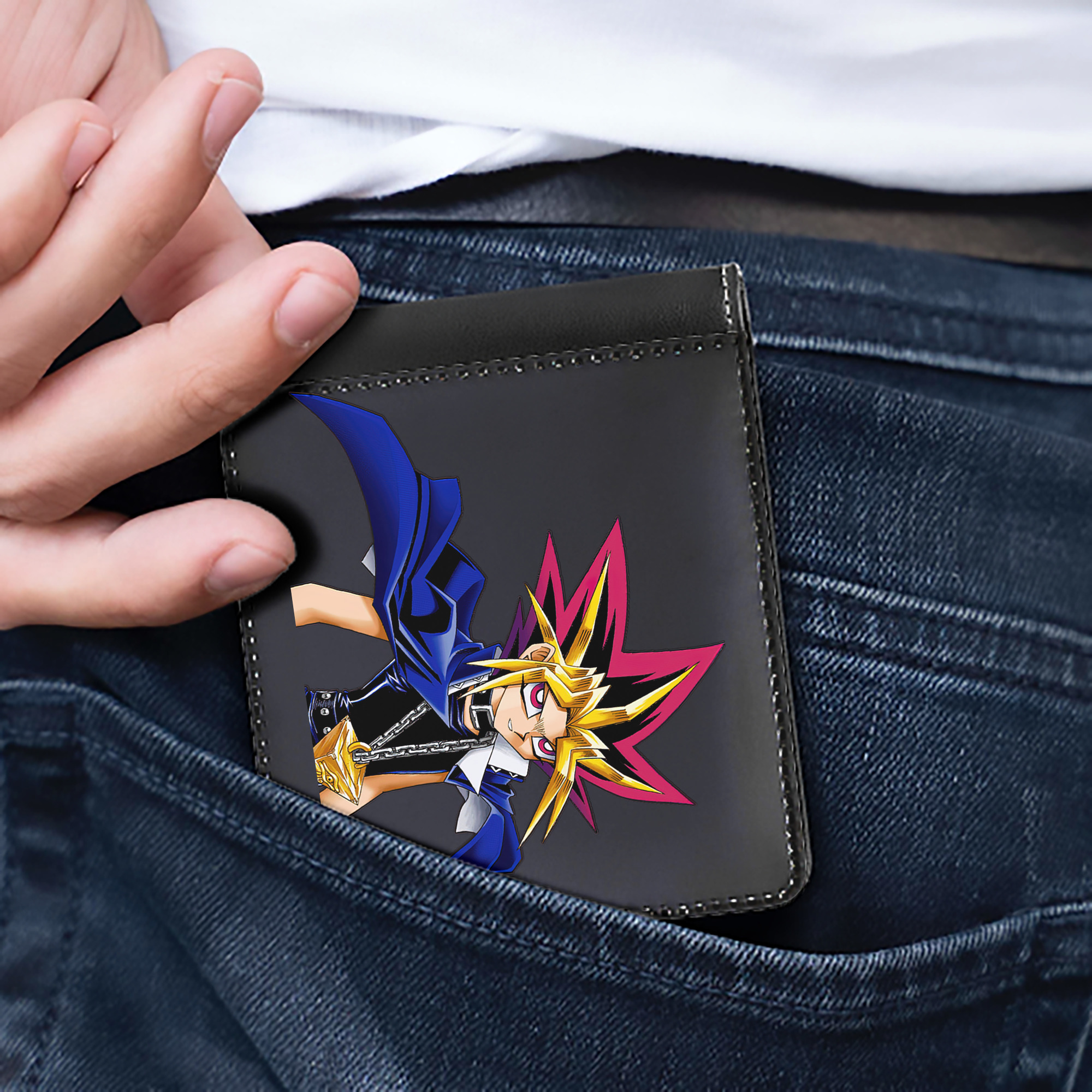 （画像用） 遊☆戯☆王 Yu-Gi-Oh! 二つ折り革財布