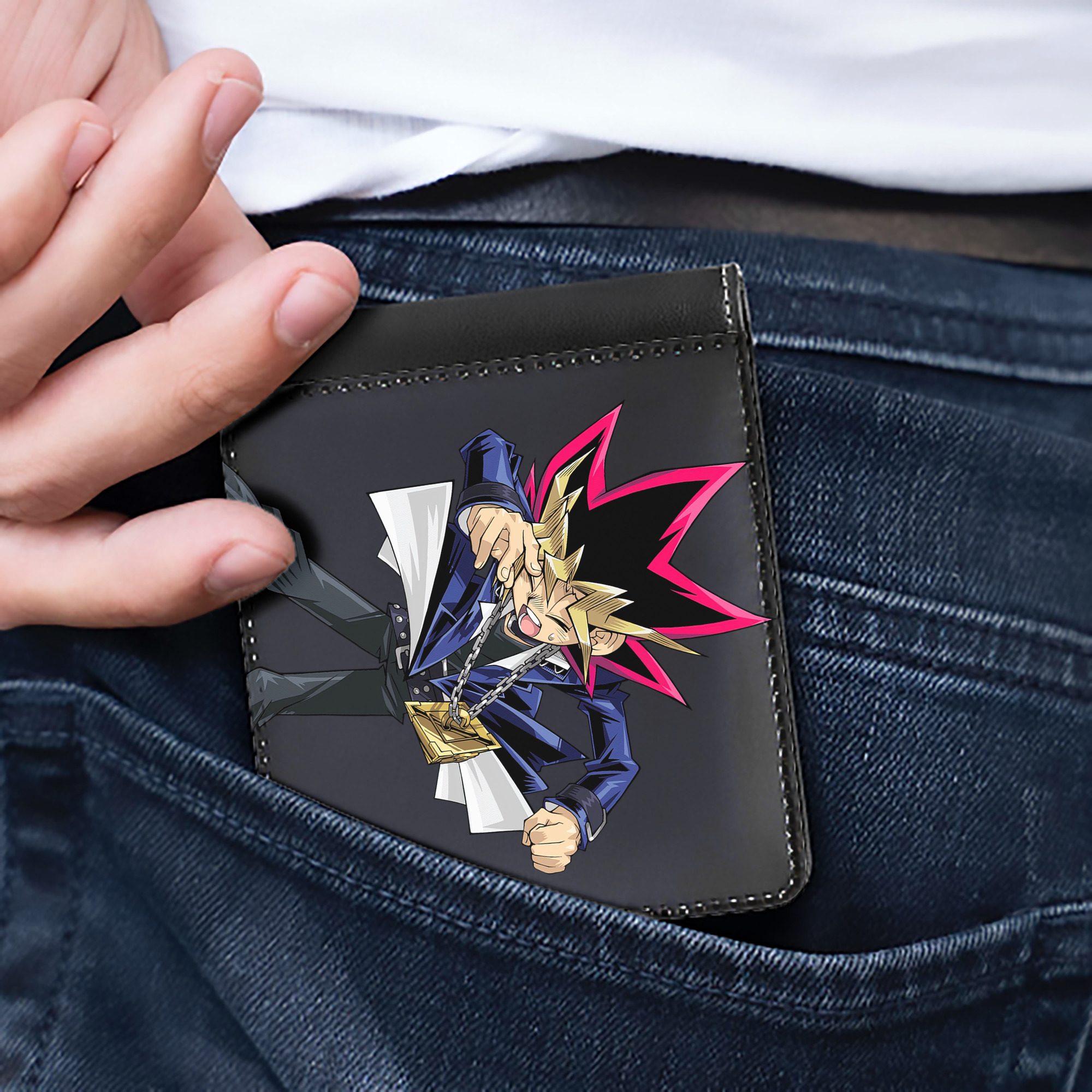 （画像用） 遊☆戯☆王 Yu-Gi-Oh! 二つ折り革財布