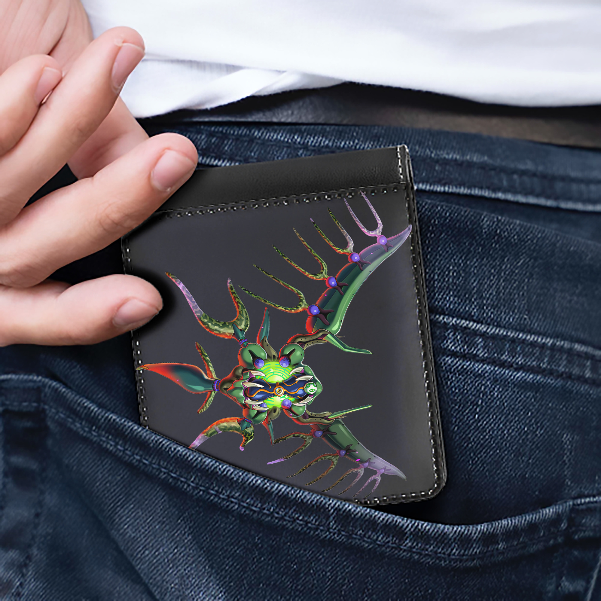 （画像用） 遊☆戯☆王 Yu-Gi-Oh! 二つ折り革財布