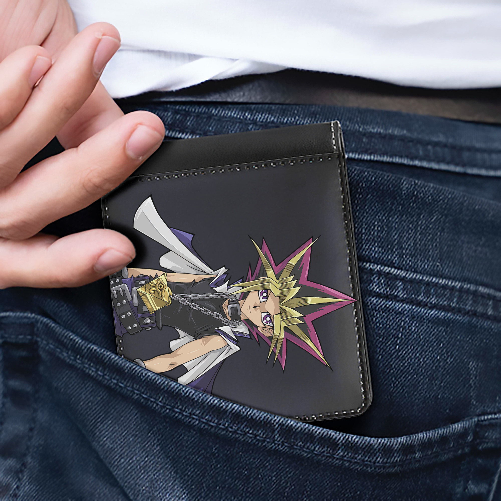 （画像用） 遊☆戯☆王 Yu-Gi-Oh! 二つ折り革財布