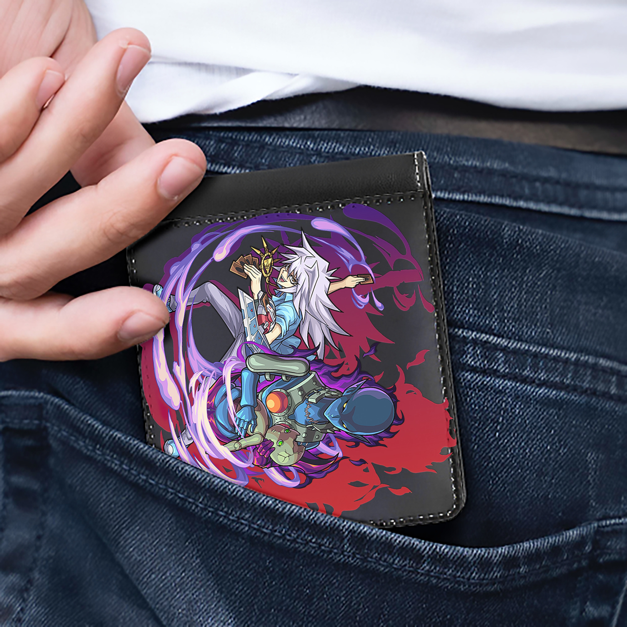 （画像用） 遊☆戯☆王 Yu-Gi-Oh! 二つ折り革財布
