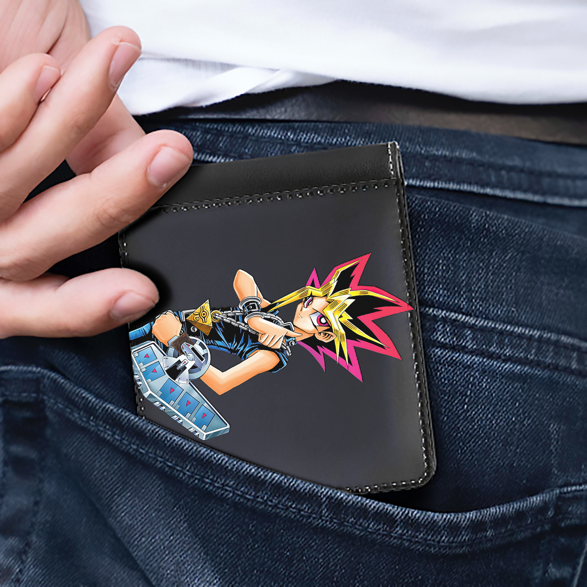 （画像用） 遊☆戯☆王 Yu-Gi-Oh! 二つ折り革財布