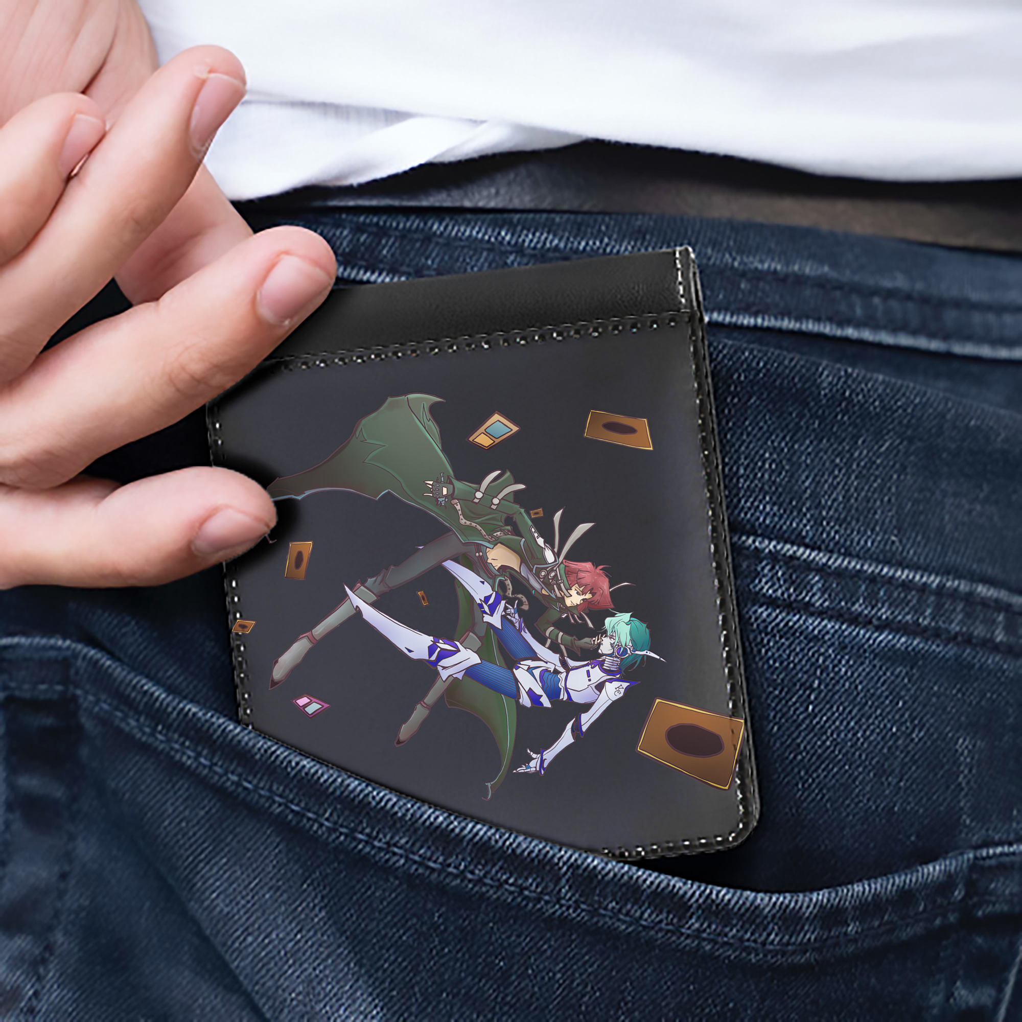 （画像用） 遊☆戯☆王 Yu-Gi-Oh! 二つ折り革財布