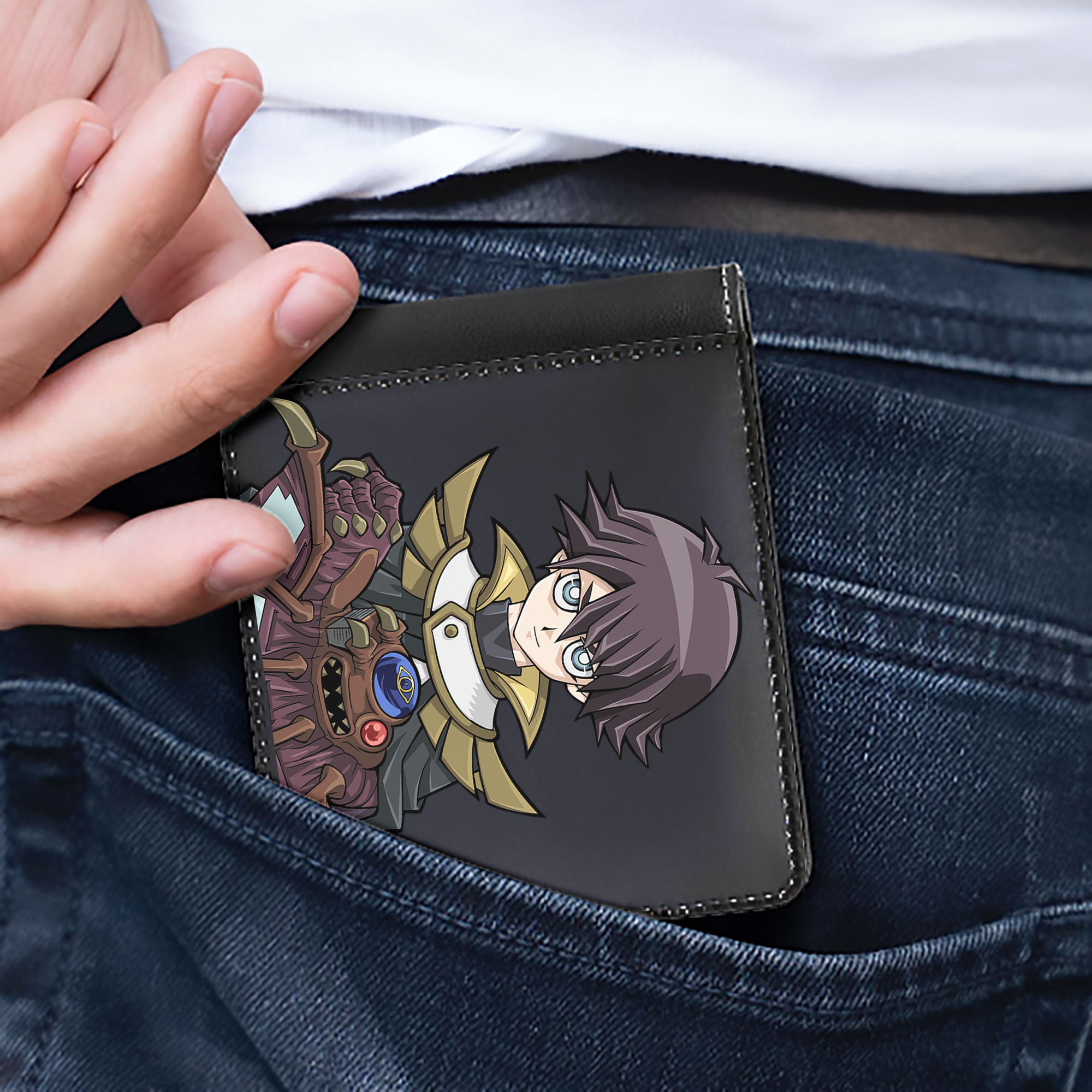 （画像用） 遊☆戯☆王 Yu-Gi-Oh! 二つ折り革財布