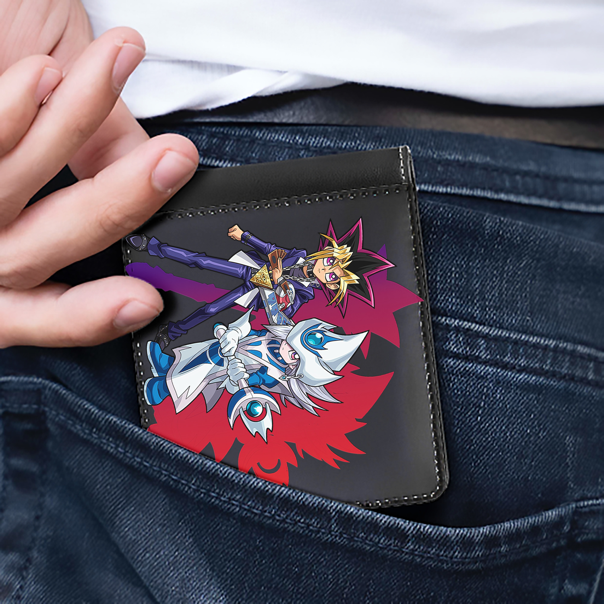 （画像用） 遊☆戯☆王 Yu-Gi-Oh! 二つ折り革財布