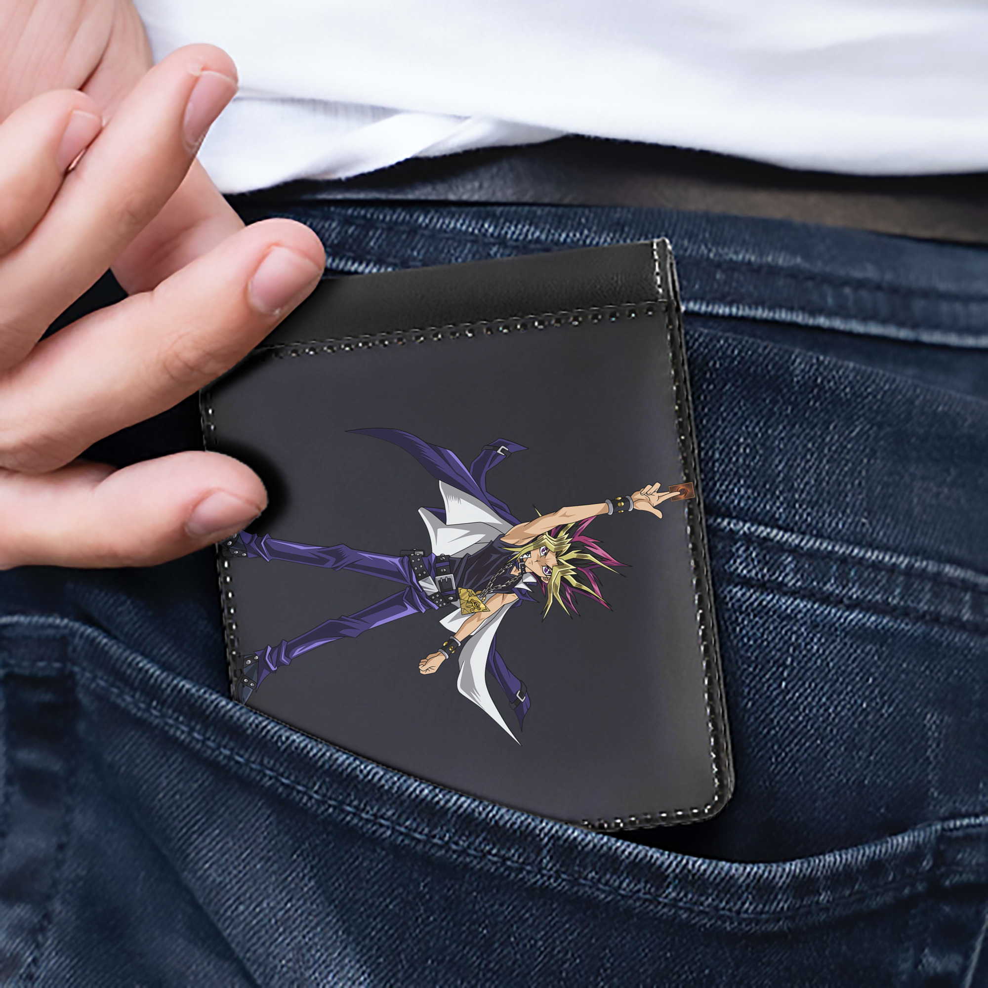 （画像用） 遊☆戯☆王 Yu-Gi-Oh! 二つ折り革財布