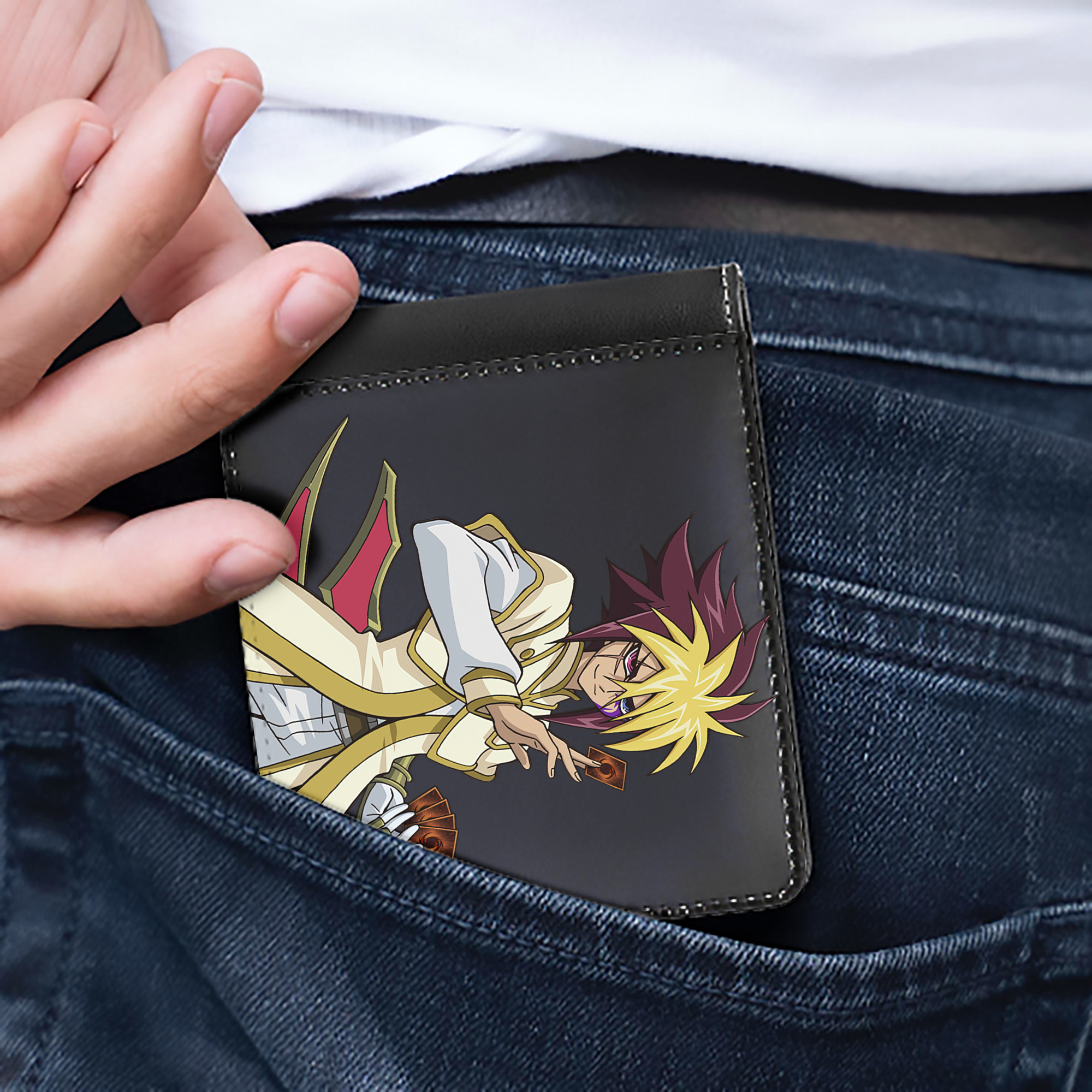 （画像用） 遊☆戯☆王 Yu-Gi-Oh! 二つ折り革財布