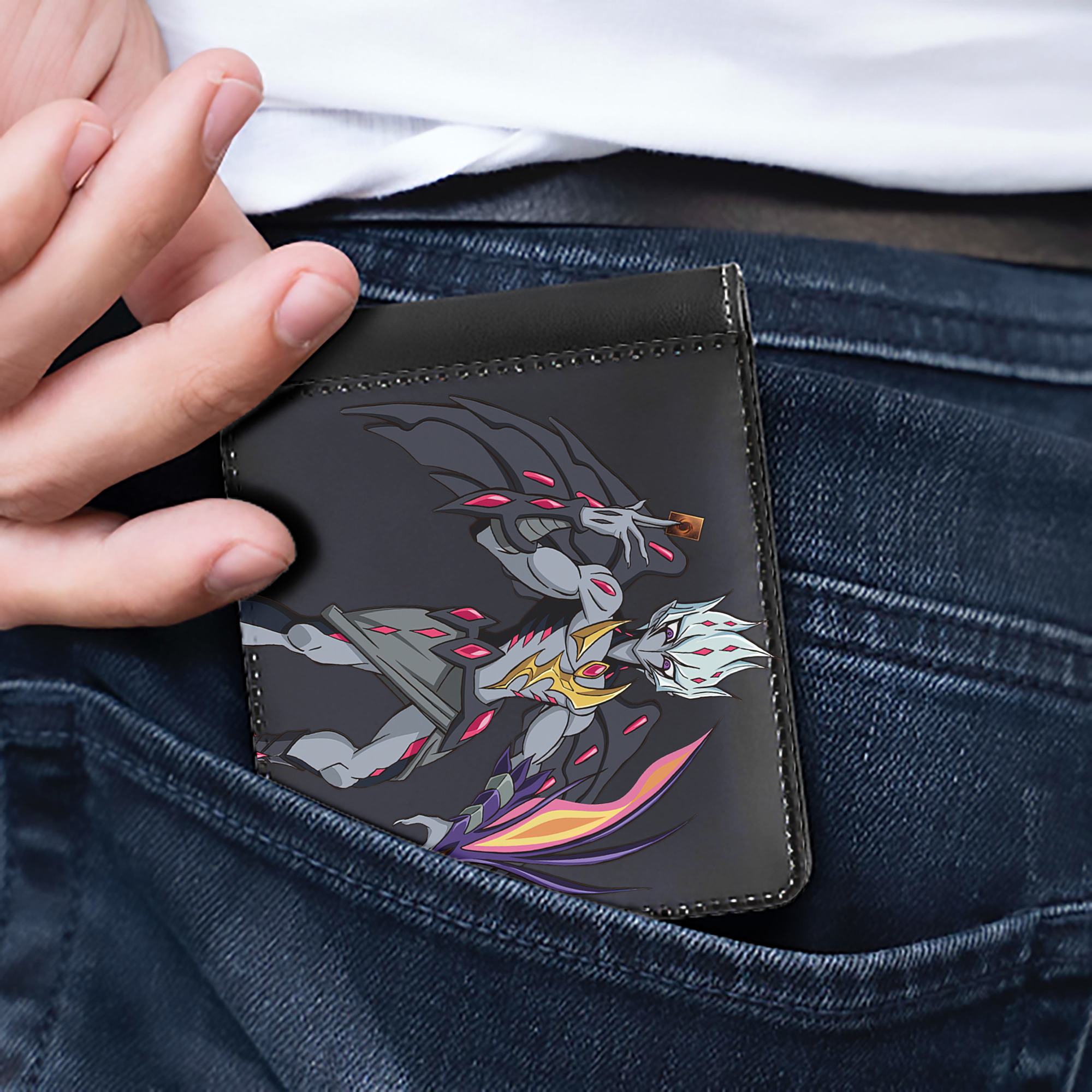 （画像用） 遊☆戯☆王 Yu-Gi-Oh! 二つ折り革財布
