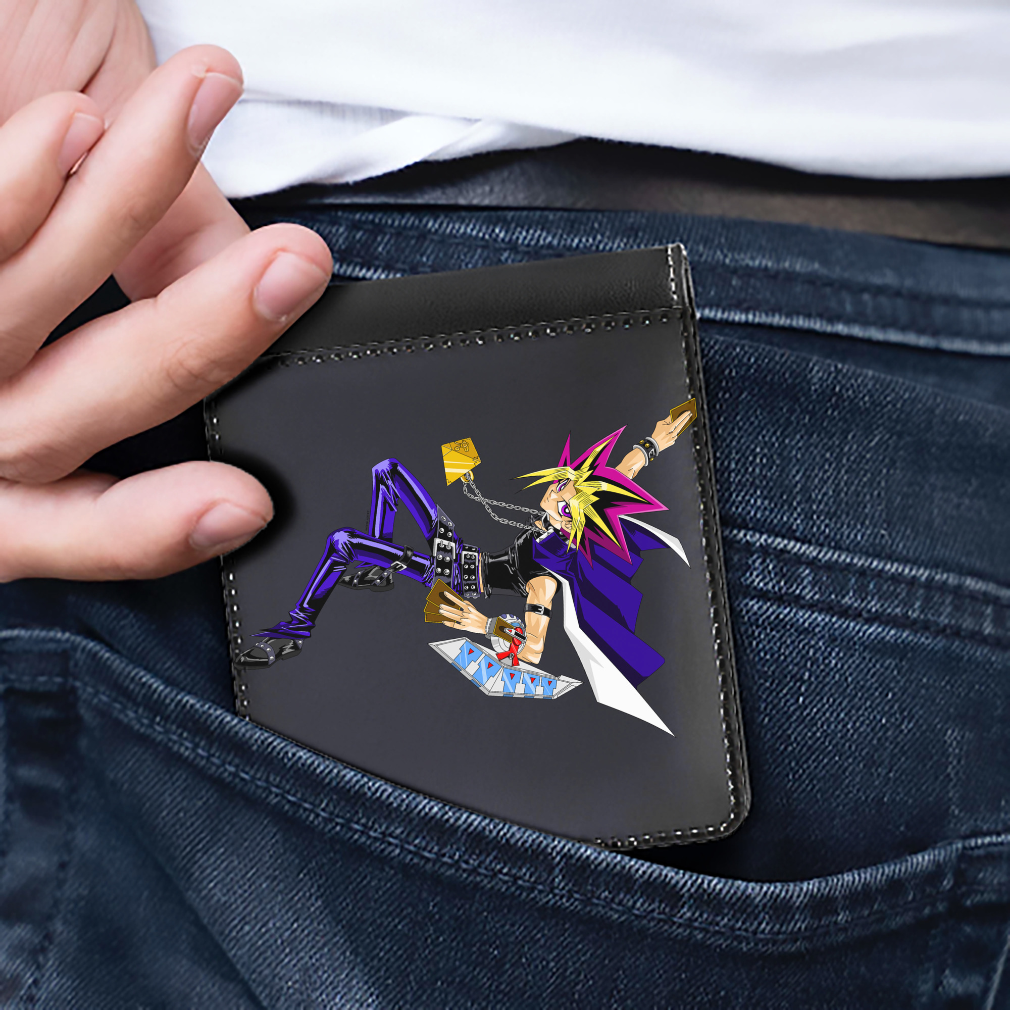 （画像用） 遊☆戯☆王 Yu-Gi-Oh! 二つ折り革財布