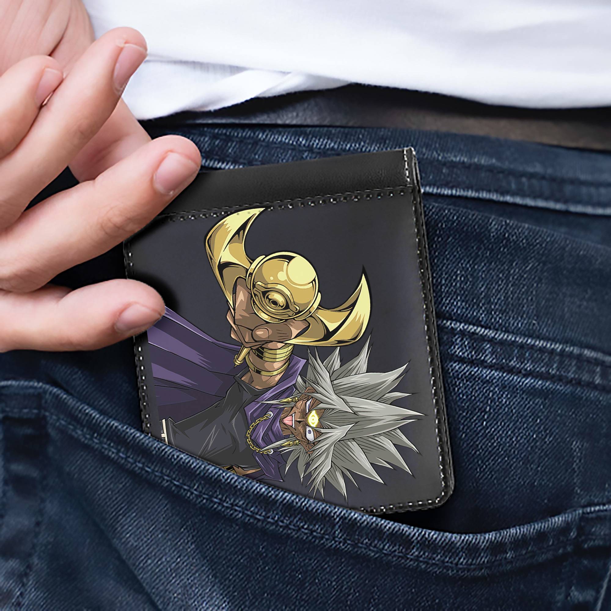 （画像用） 遊☆戯☆王 Yu-Gi-Oh! 二つ折り革財布
