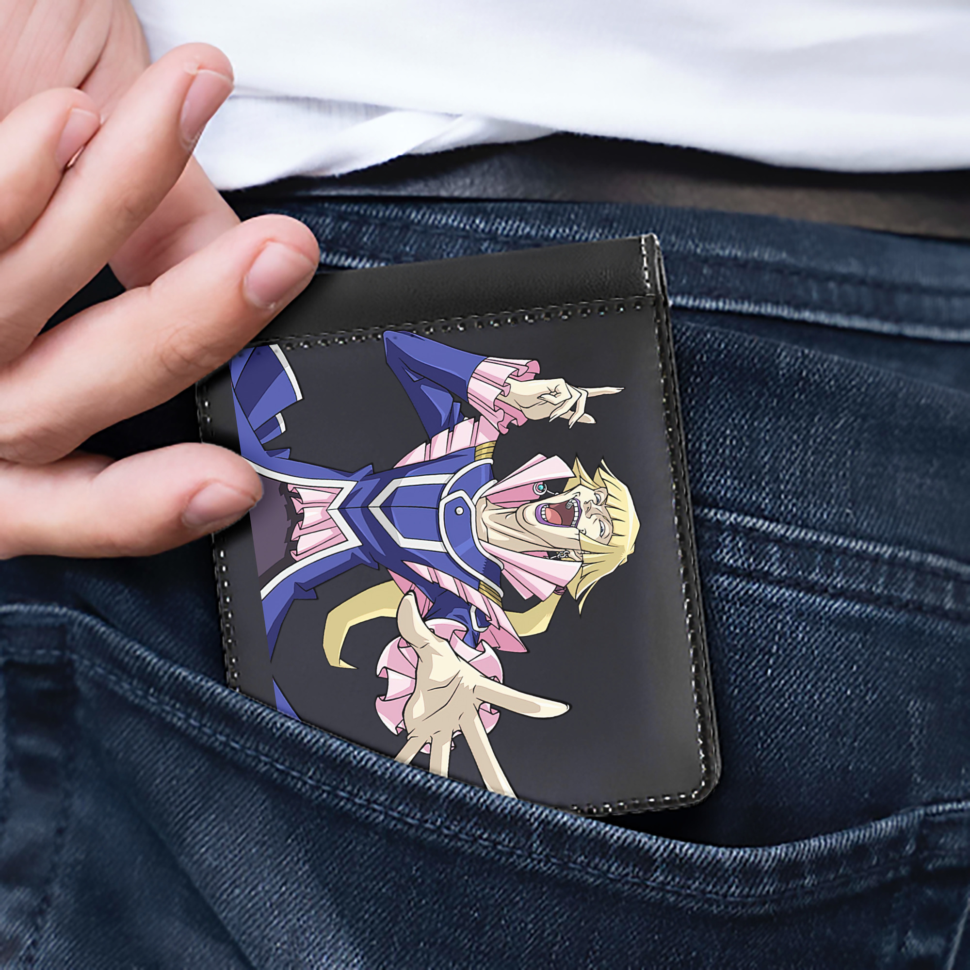 （画像用） 遊☆戯☆王 Yu-Gi-Oh! 二つ折り革財布