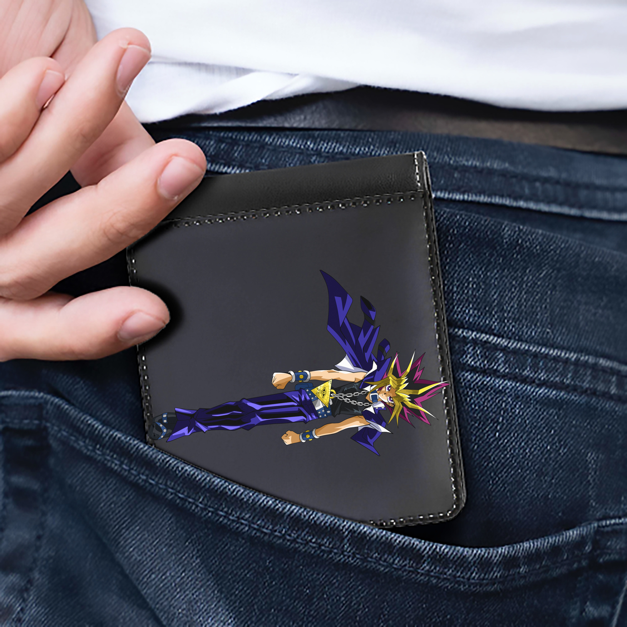 （画像用） 遊☆戯☆王 Yu-Gi-Oh! 二つ折り革財布