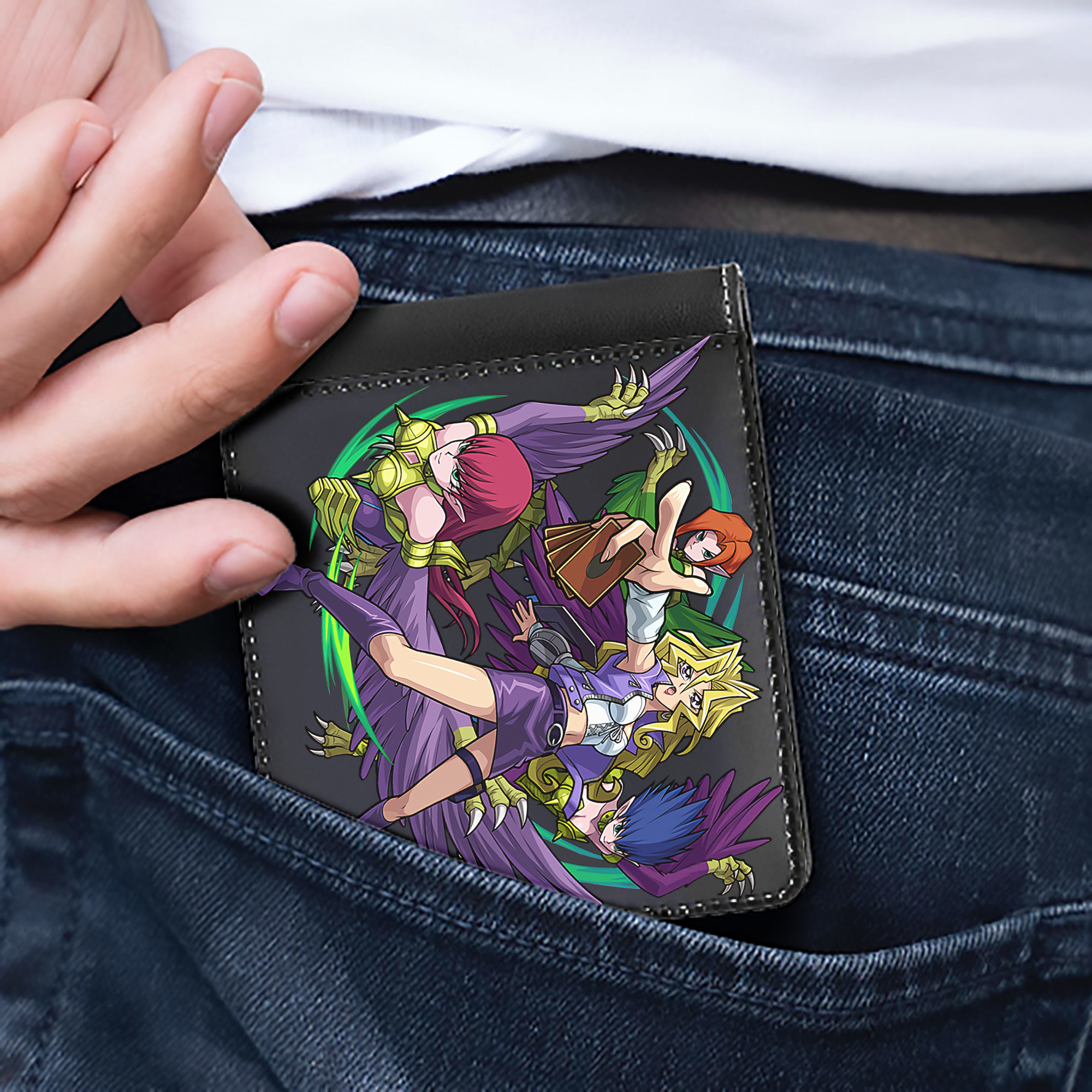 （画像用） 遊☆戯☆王 Yu-Gi-Oh! 二つ折り革財布