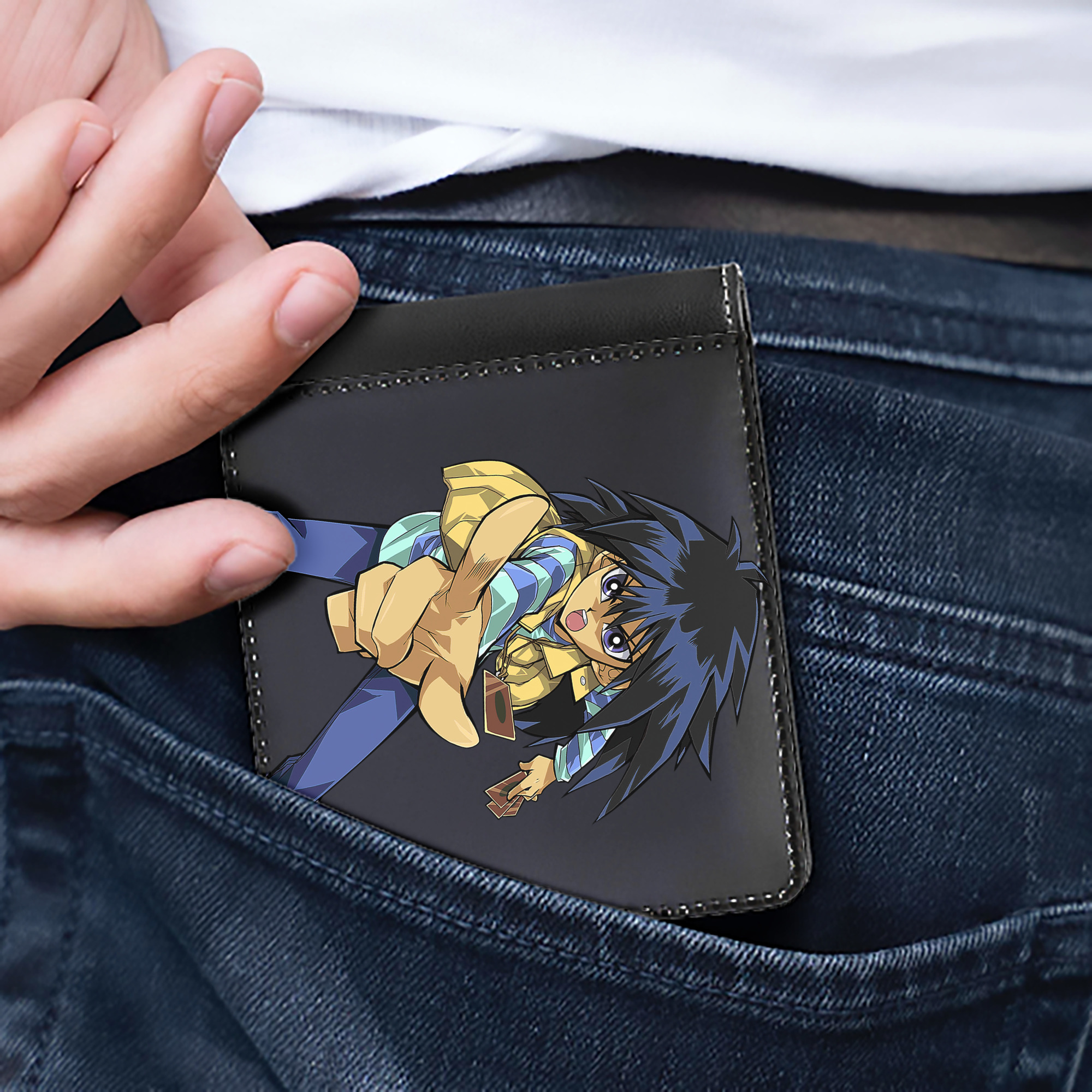 （画像用） 遊☆戯☆王 Yu-Gi-Oh! 二つ折り革財布