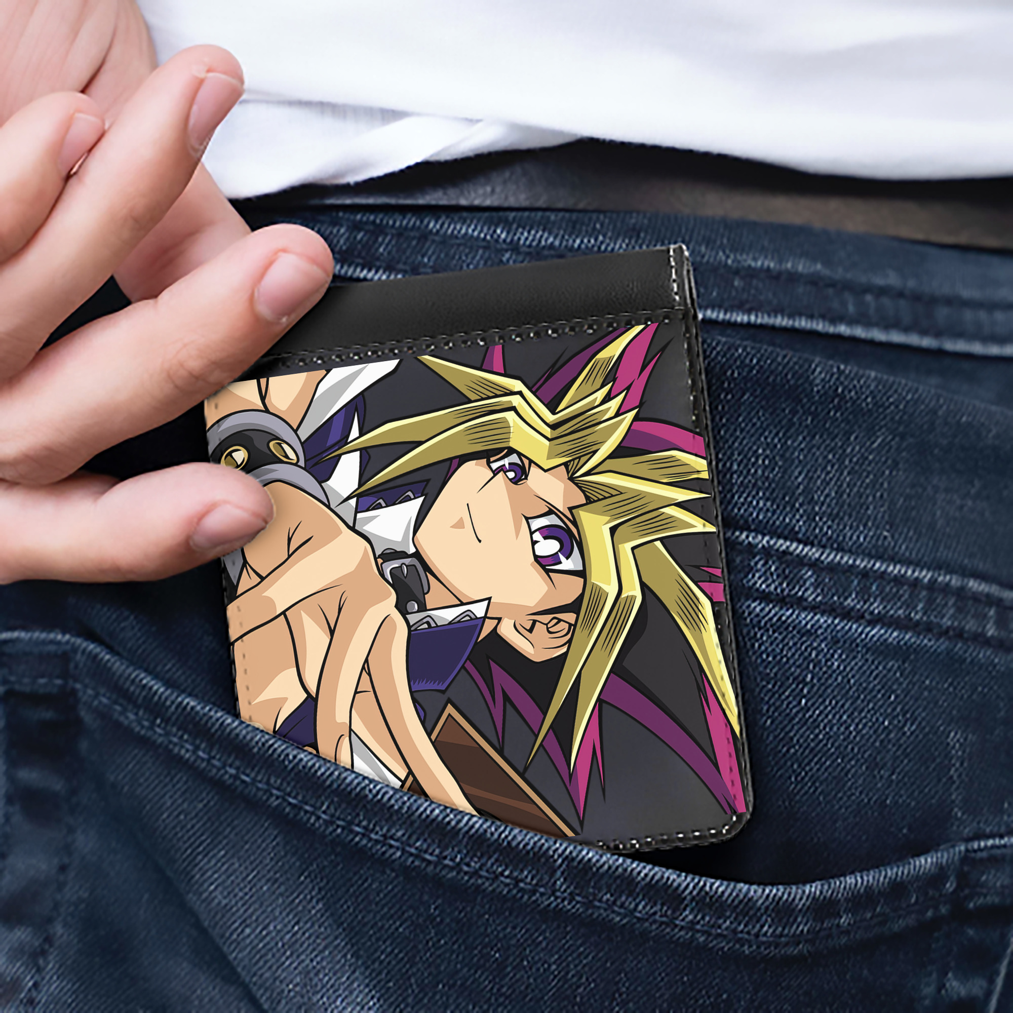 （画像用） 遊☆戯☆王 Yu-Gi-Oh! 二つ折り革財布
