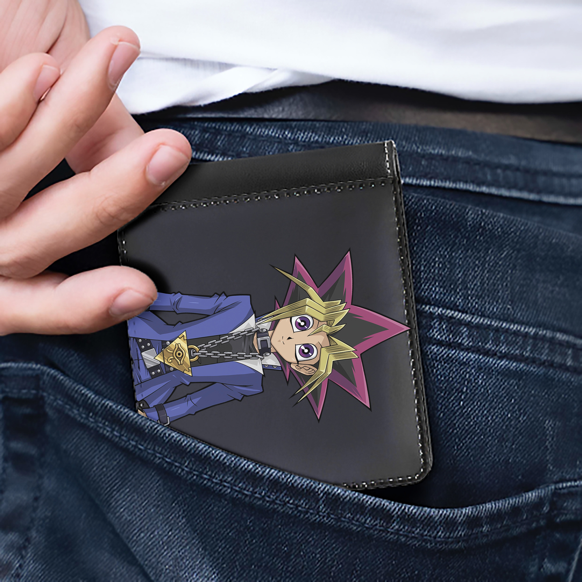（画像用） 遊☆戯☆王 Yu-Gi-Oh! 二つ折り革財布