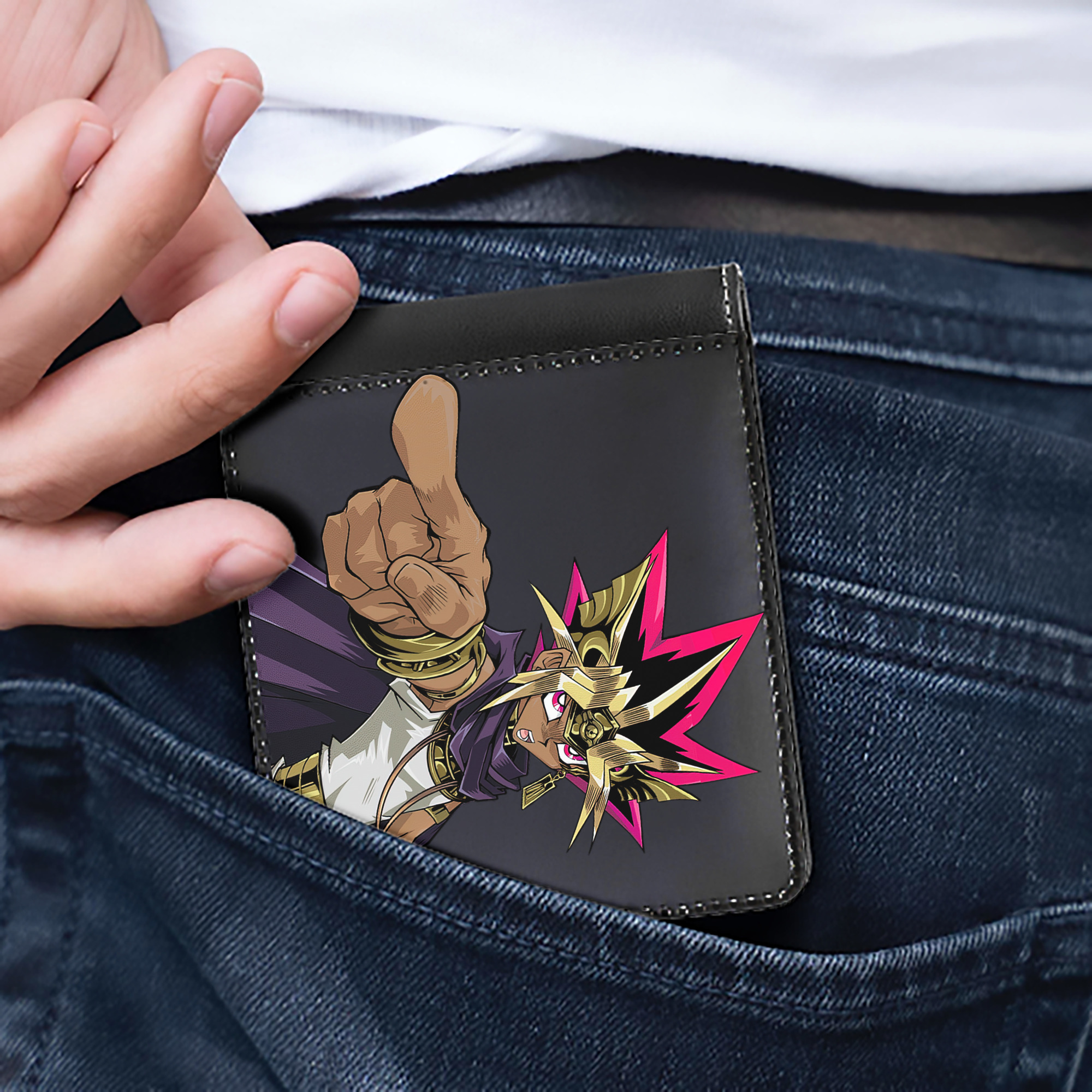 （画像用） 遊☆戯☆王 Yu-Gi-Oh! 二つ折り革財布