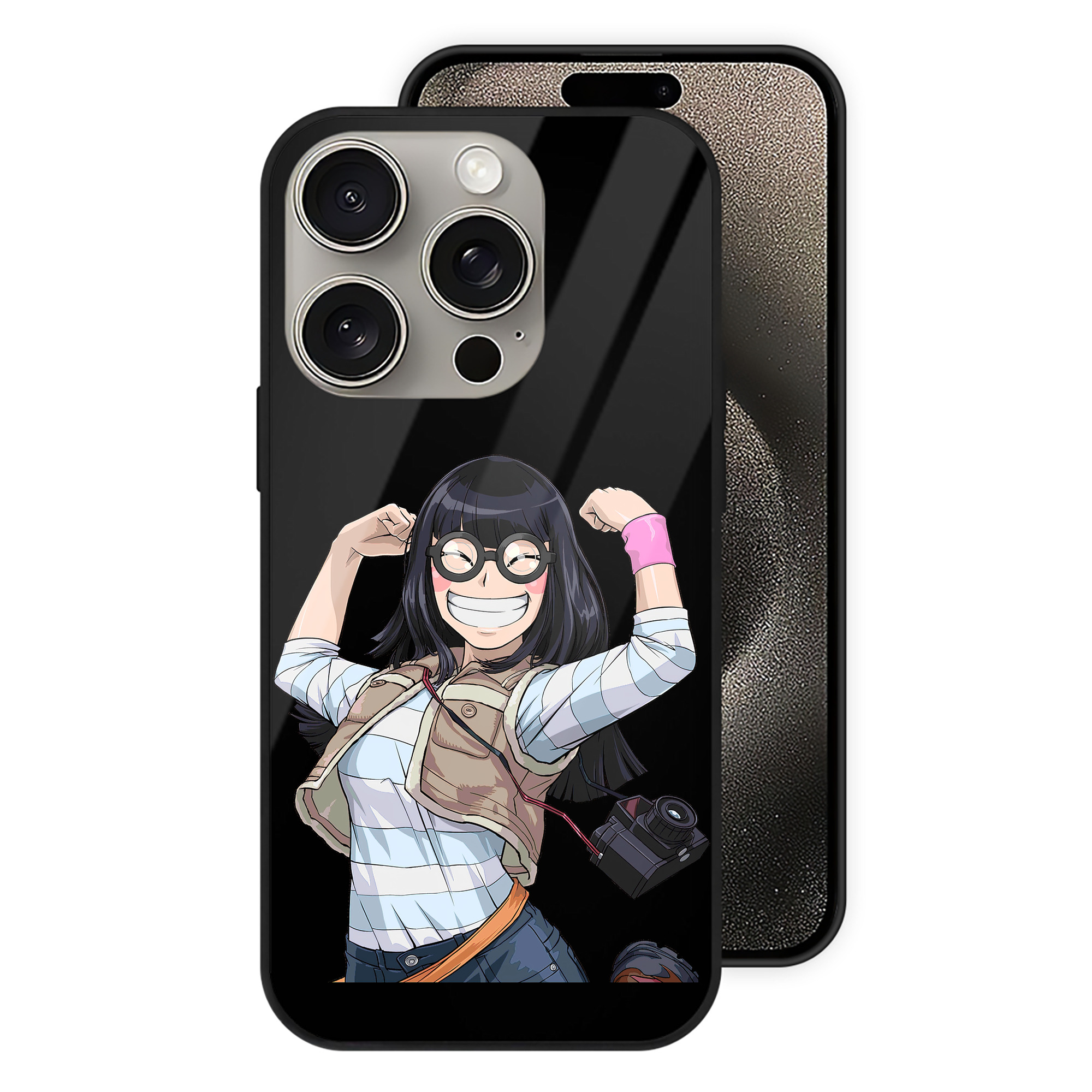 （画像用） 遊☆戯☆王 Yu-Gi-Oh! 【iPhone15Pro対応】スマホケース 耐衝撃＆黄変防止 背面ガラス