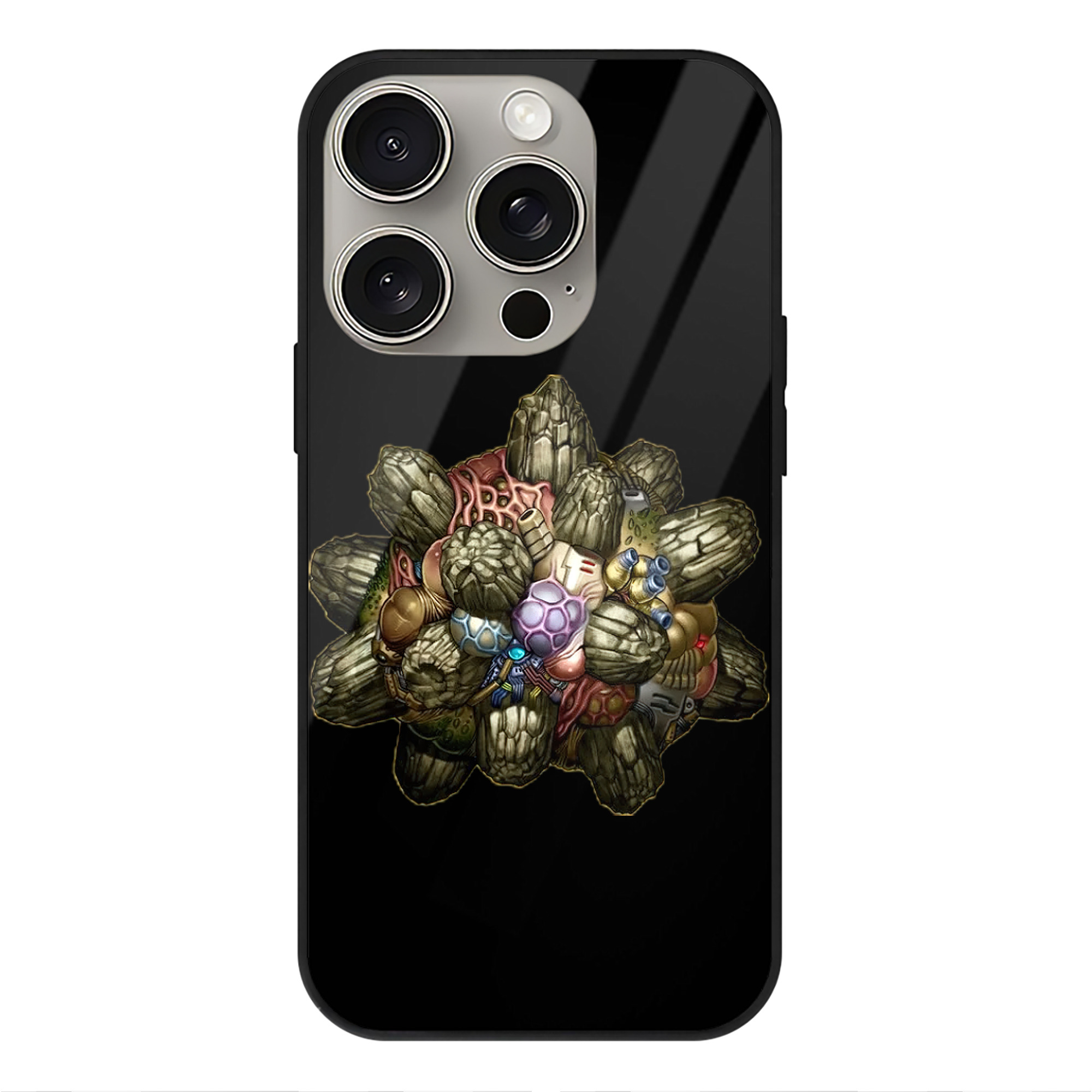 遊☆戯☆王 Yu-Gi-Oh! 【iPhone15Pro対応】スマホケース 耐衝撃＆黄変防止 背面ガラス